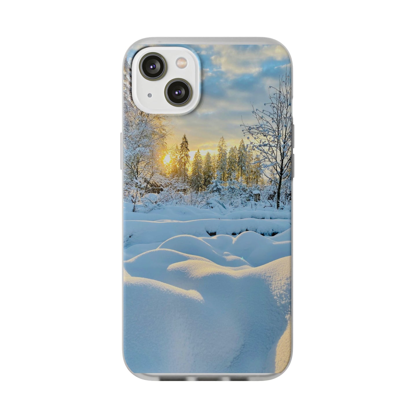 Winter Landscape Flexi Cases, Nature Phone Cover, Scenic Case, Holiday Gift, Seasonal Accessory, Outdoor Lover's Item
