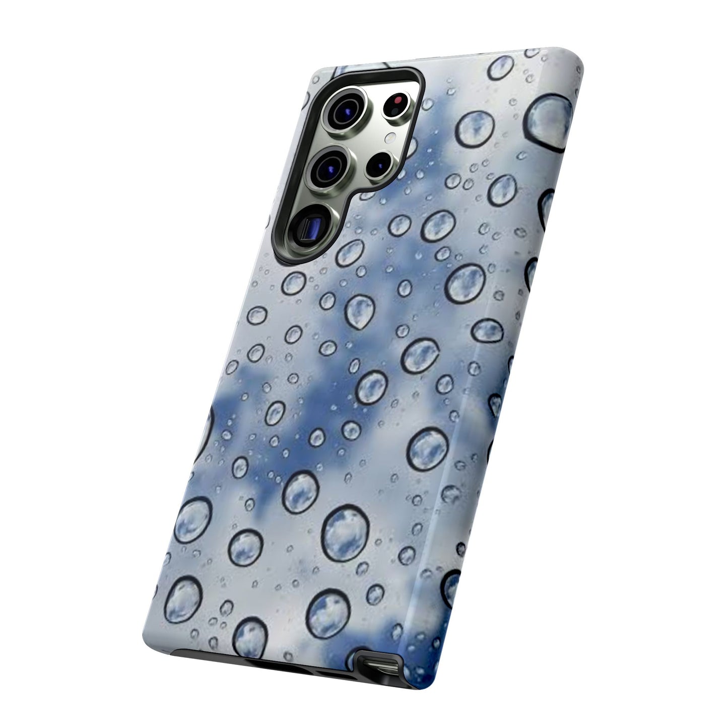 Blue Water Droplet Phone Case, Tough Cases for Protection, Stylish Cellphone Cover, Unique Gifts for Her, Durable and Trendy
