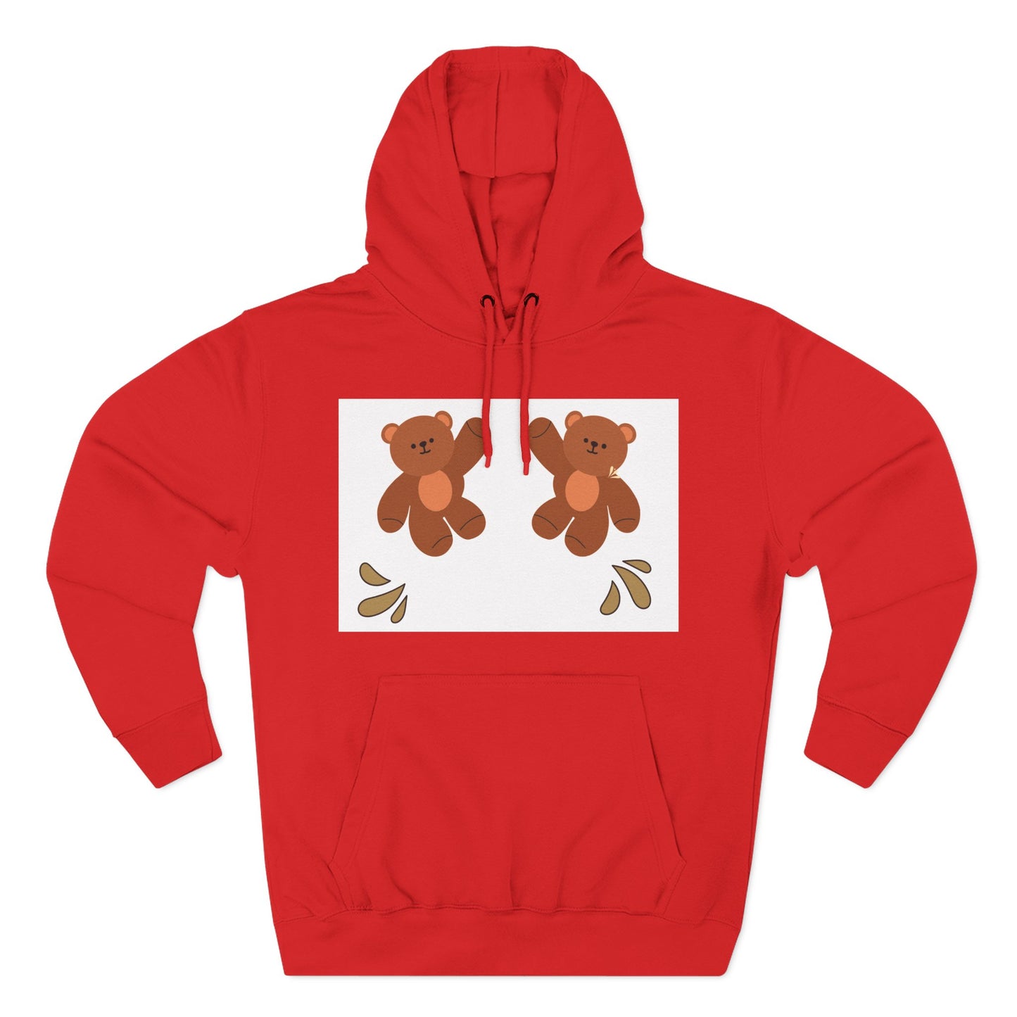 Cute Bear Fleece Hoodie | Cozy Unisex Fashion, Playful Sweatshirt, Perfect Gift, Casual Wear, Everyday Comfort, Holiday Style