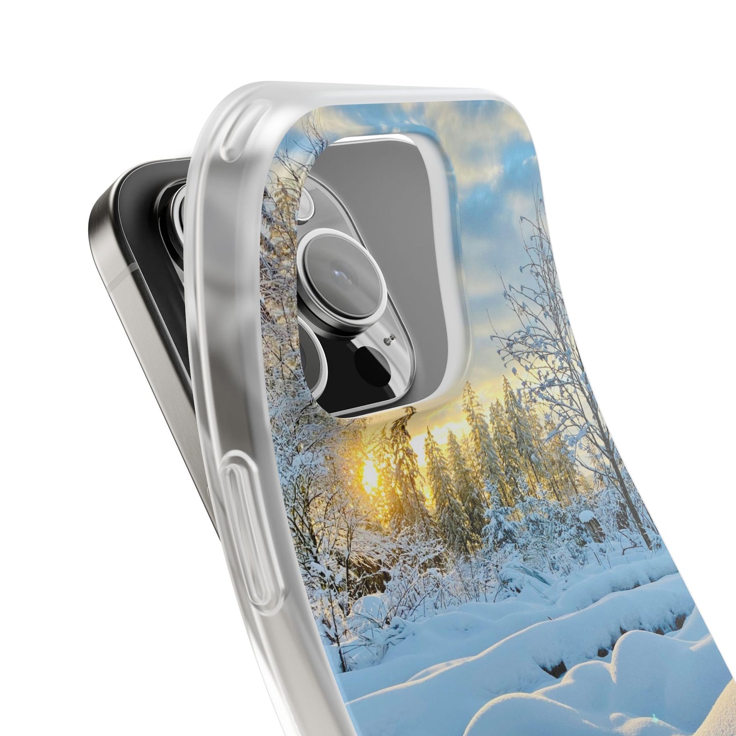 Winter Landscape Flexi Cases, Nature Phone Cover, Scenic Case, Holiday Gift, Seasonal Accessory, Outdoor Lover's Item