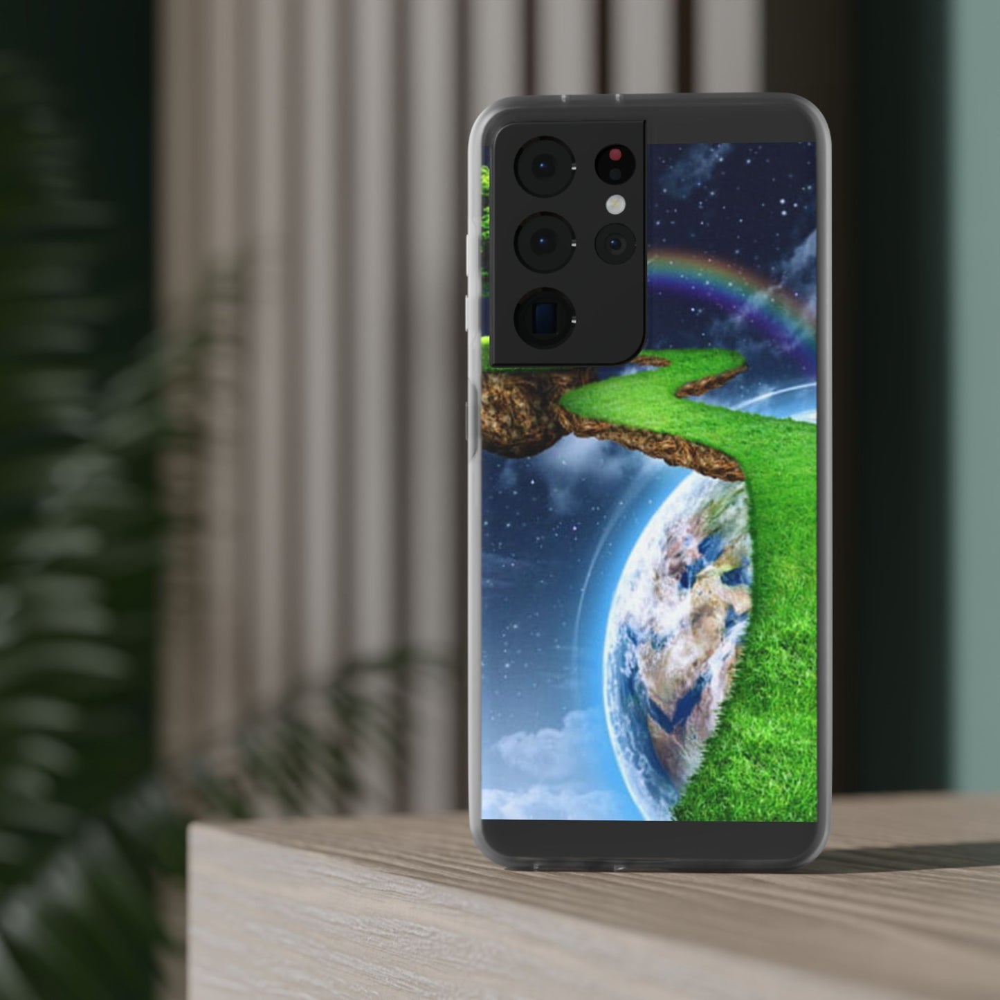 Dreamy Landscape Phone Case, Eco-Friendly Cell Phone Cover, Nature Inspired Gift, Aesthetic Mobile Case, Vibrant Rainbow Design