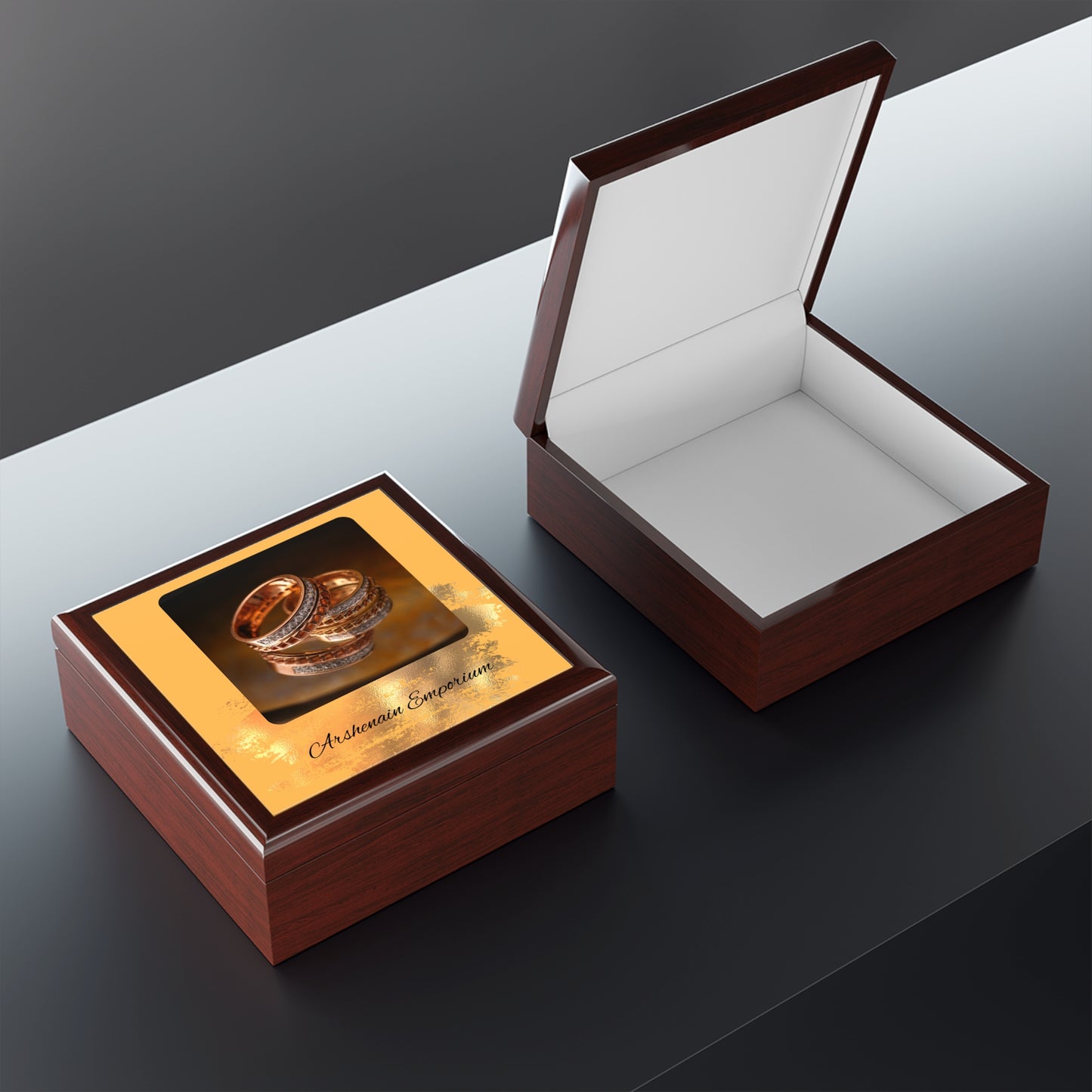 Elegant Jewelry Box for Rings, Personalized Gift, Keepsake Organizer, Ideal for Weddings, Anniversaries, Birthdays