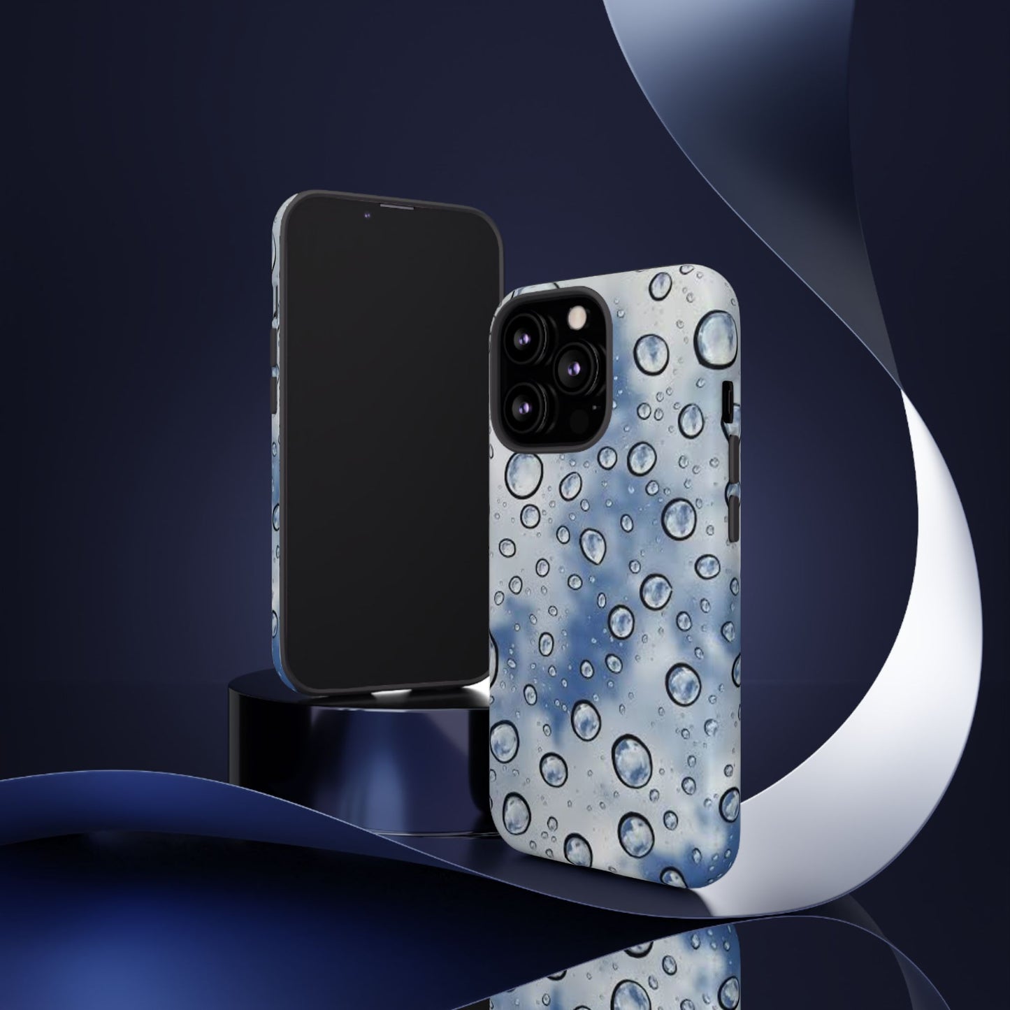 Blue Water Droplet Phone Case, Tough Cases for Protection, Stylish Cellphone Cover, Unique Gifts for Her, Durable and Trendy
