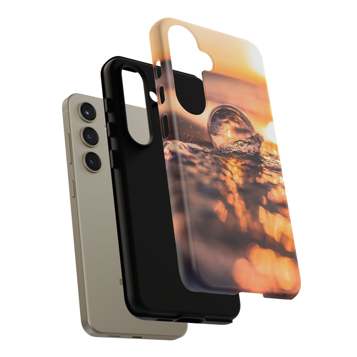 Sunset Bubble Phone Case, Tough Cases, Beach Lover Gift, Summer Vibes, Cell Phone Accessories, Unique Design, Nature Photography