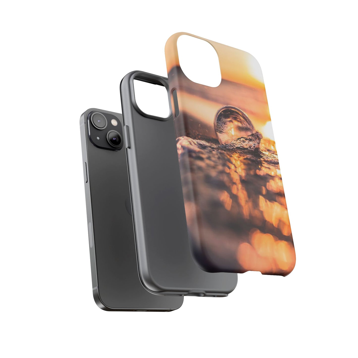 Sunset Bubble Phone Case, Tough Cases, Beach Lover Gift, Summer Vibes, Cell Phone Accessories, Unique Design, Nature Photography