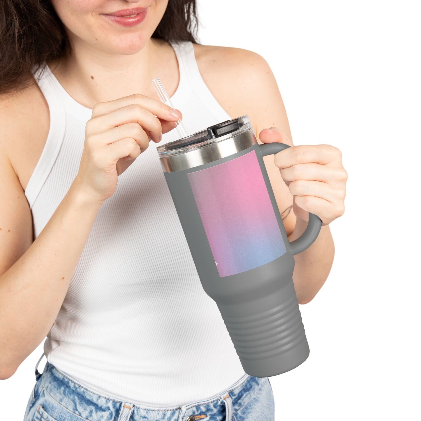 Vibrant Insulated Travel Mug for On-the-Go, 40oz Coffee Tumbler, Unique Color Gradient, Perfect for Road Trips, Gifts for Travelers, [...]