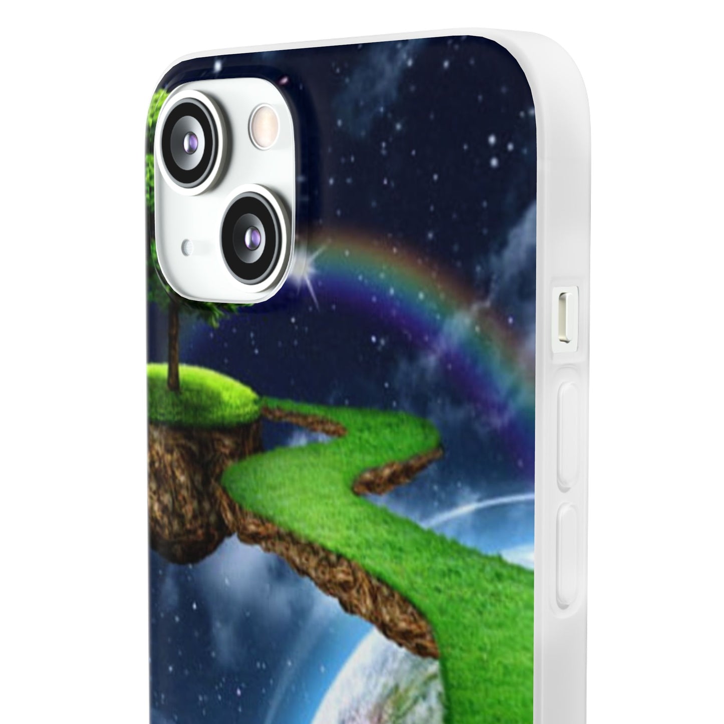 Dreamy Landscape Phone Case, Eco-Friendly Cell Phone Cover, Nature Inspired Gift, Aesthetic Mobile Case, Vibrant Rainbow Design