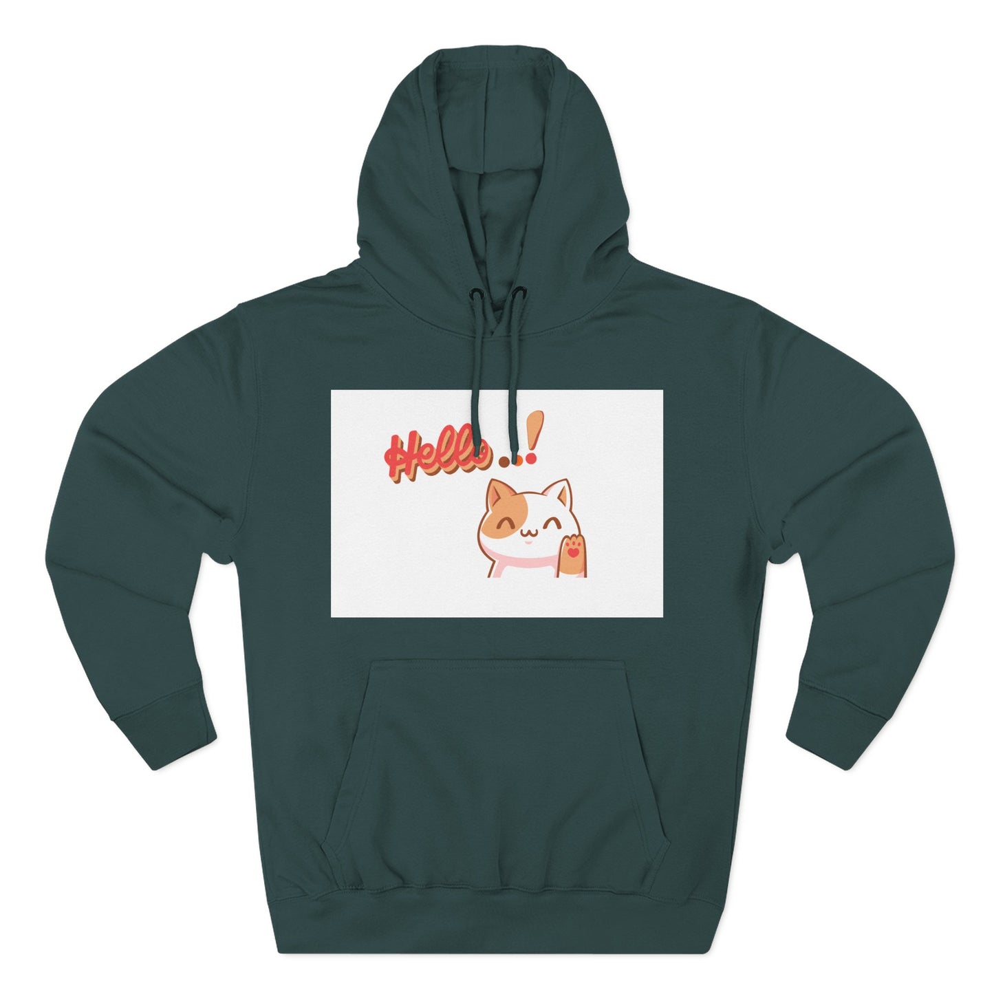 Cute Cat Hoodie with Motivational Design - Perfect Gift for Cat Lovers, Cozy Fleece Hoodie for Any Occasion, Stylish Streetwear