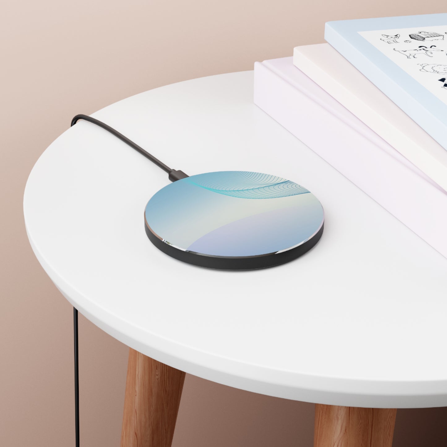 Elegant Fast Wireless Charger, Modern Charging Pad for Home Office, Tech Gift for Holidays, Minimalist Desk Decor
