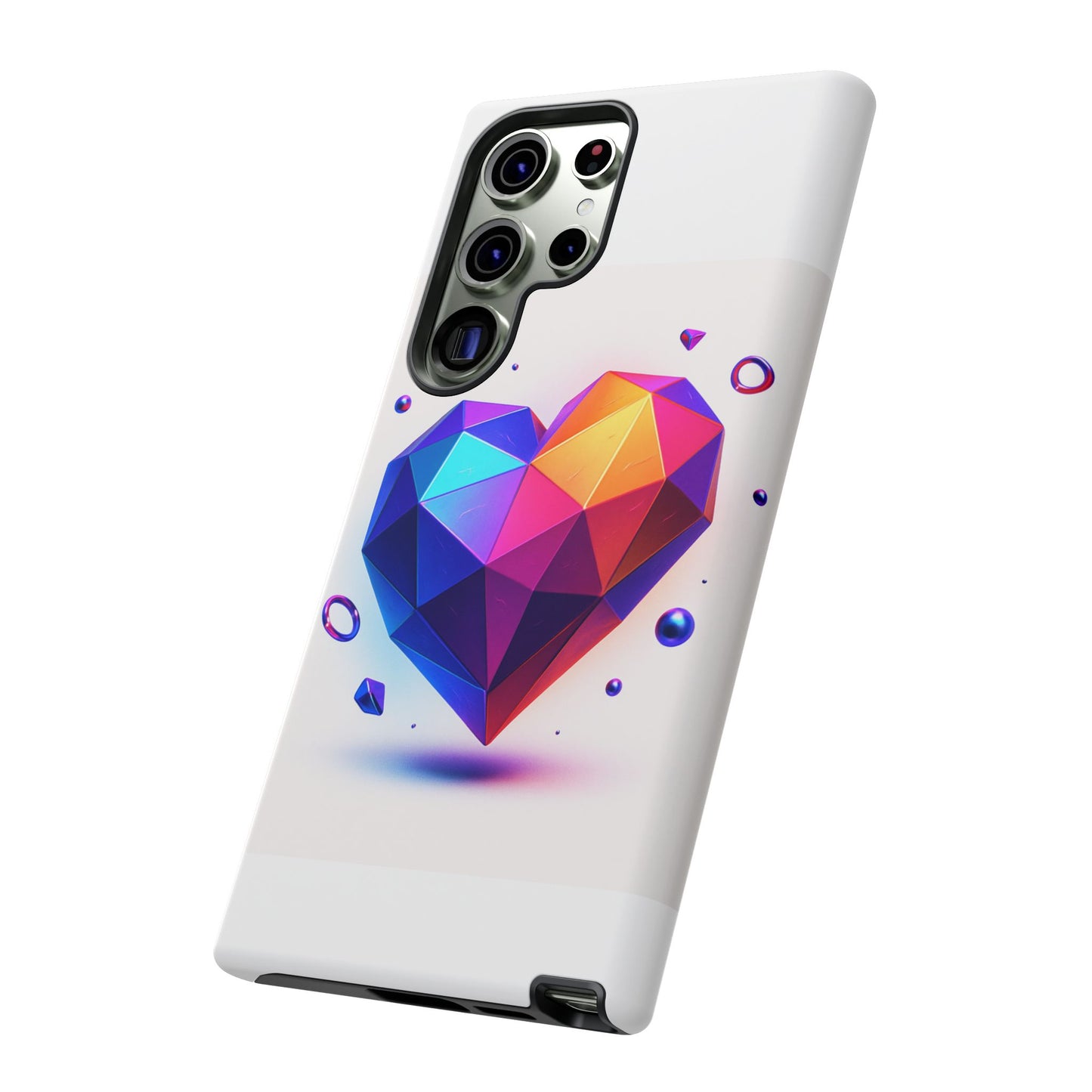 Vibrant Heart Phone Case, Tough Cases, Colorful Phone Cover, Unique Protector, Gift for Her, Cute Accessory