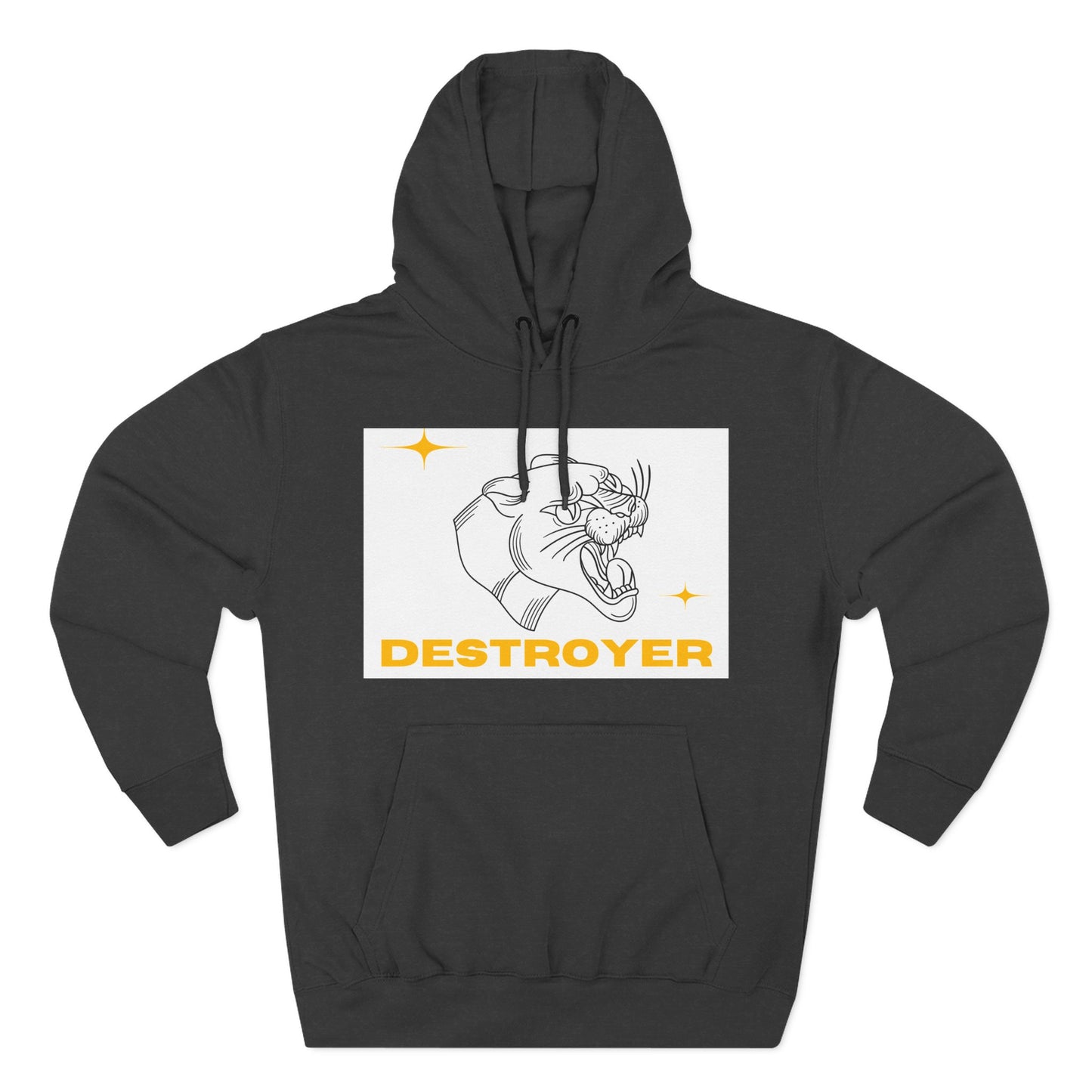 Three-Panel Fleece Hoodie with DESTROYER Design, Cozy Streetwear for Every Occasion, Perfect Gift for Friends, Fun Graphic Hoodie, [...]