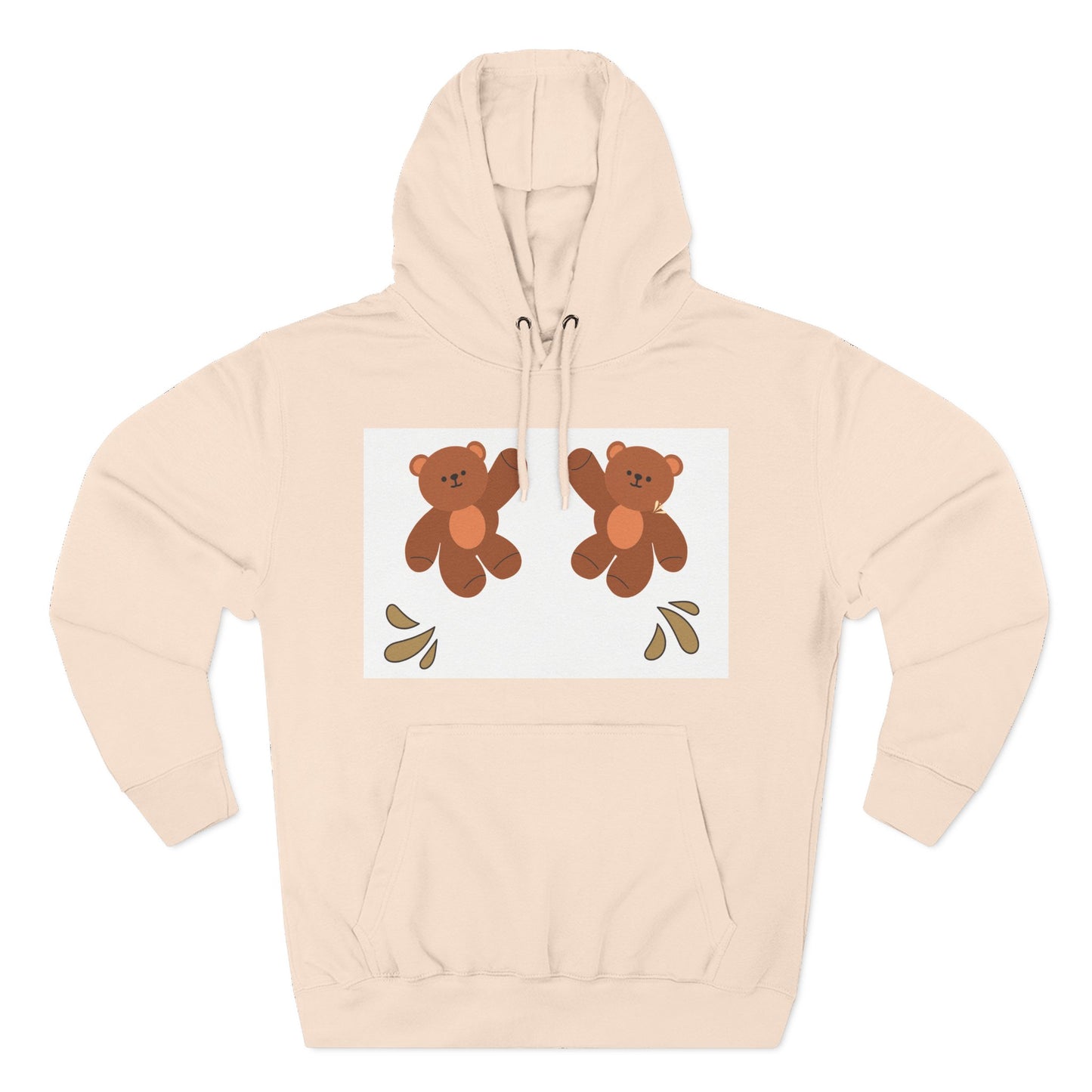 Cute Bear Fleece Hoodie | Cozy Unisex Fashion, Playful Sweatshirt, Perfect Gift, Casual Wear, Everyday Comfort, Holiday Style