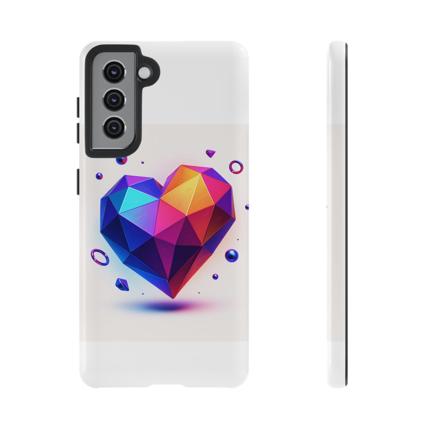 Vibrant Heart Phone Case, Tough Cases, Colorful Phone Cover, Unique Protector, Gift for Her, Cute Accessory