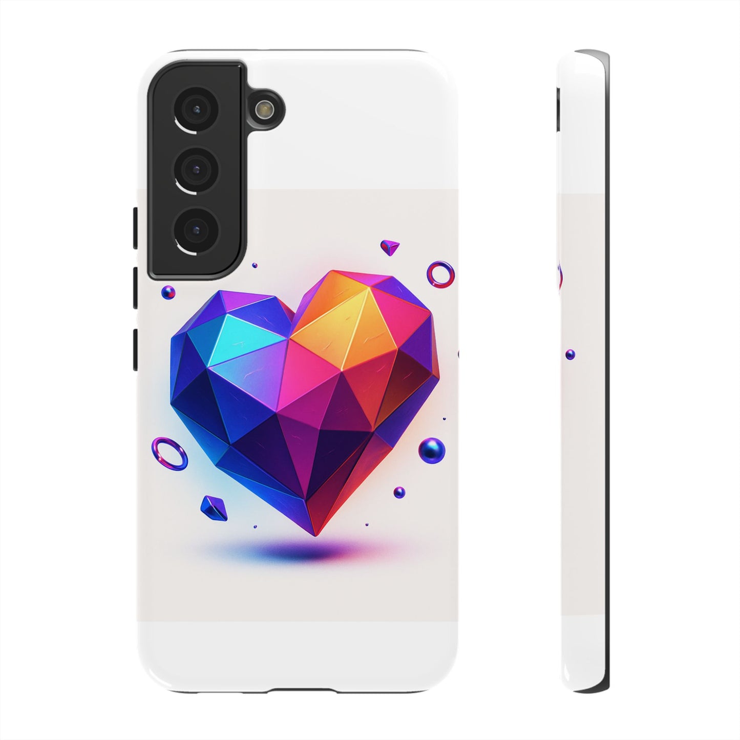Vibrant Heart Phone Case, Tough Cases, Colorful Phone Cover, Unique Protector, Gift for Her, Cute Accessory