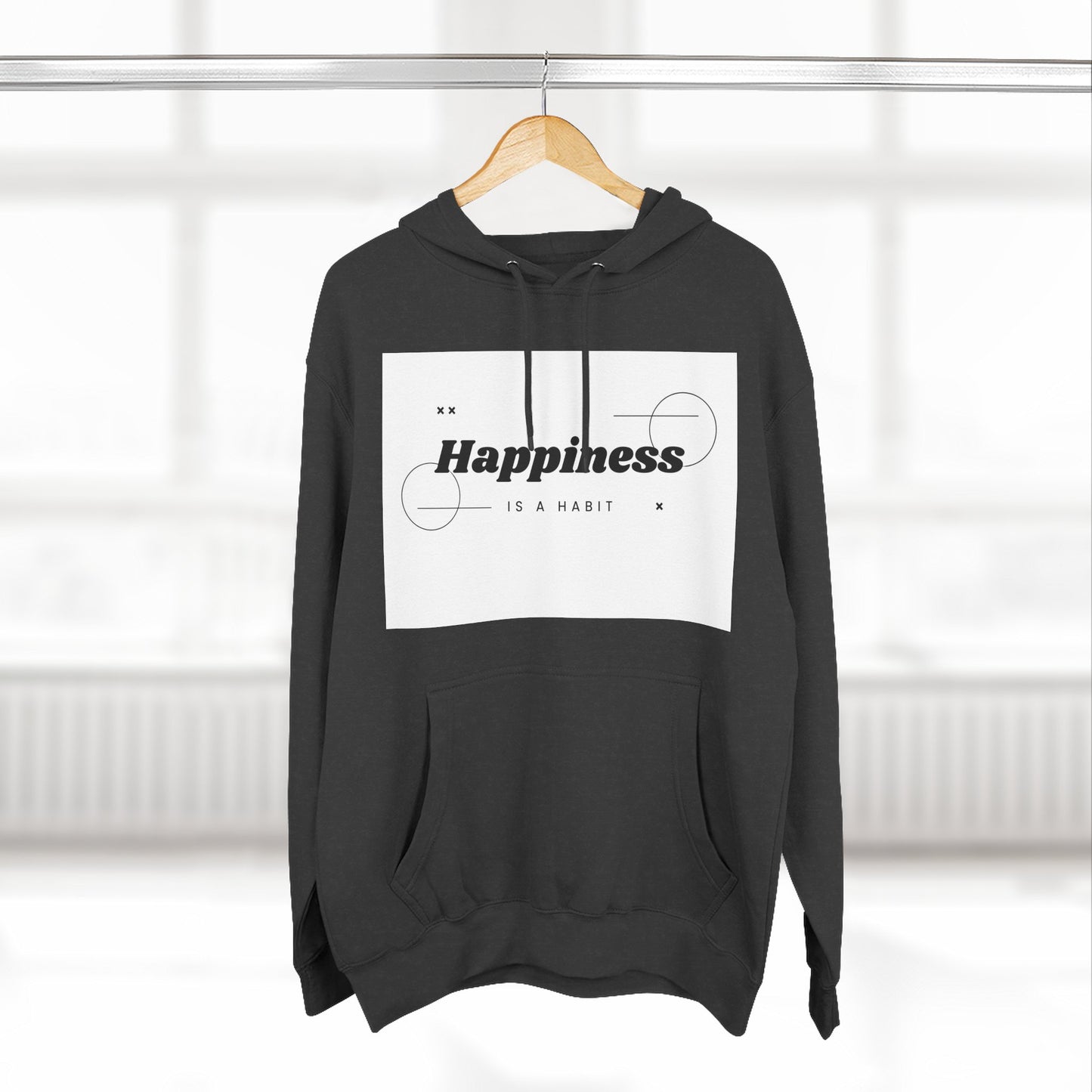 Happiness Is A Habit Hoodie, Cozy Sweatshirt, Motivational Apparel, Ideal Gift for Her, Everyday Comfort Wear