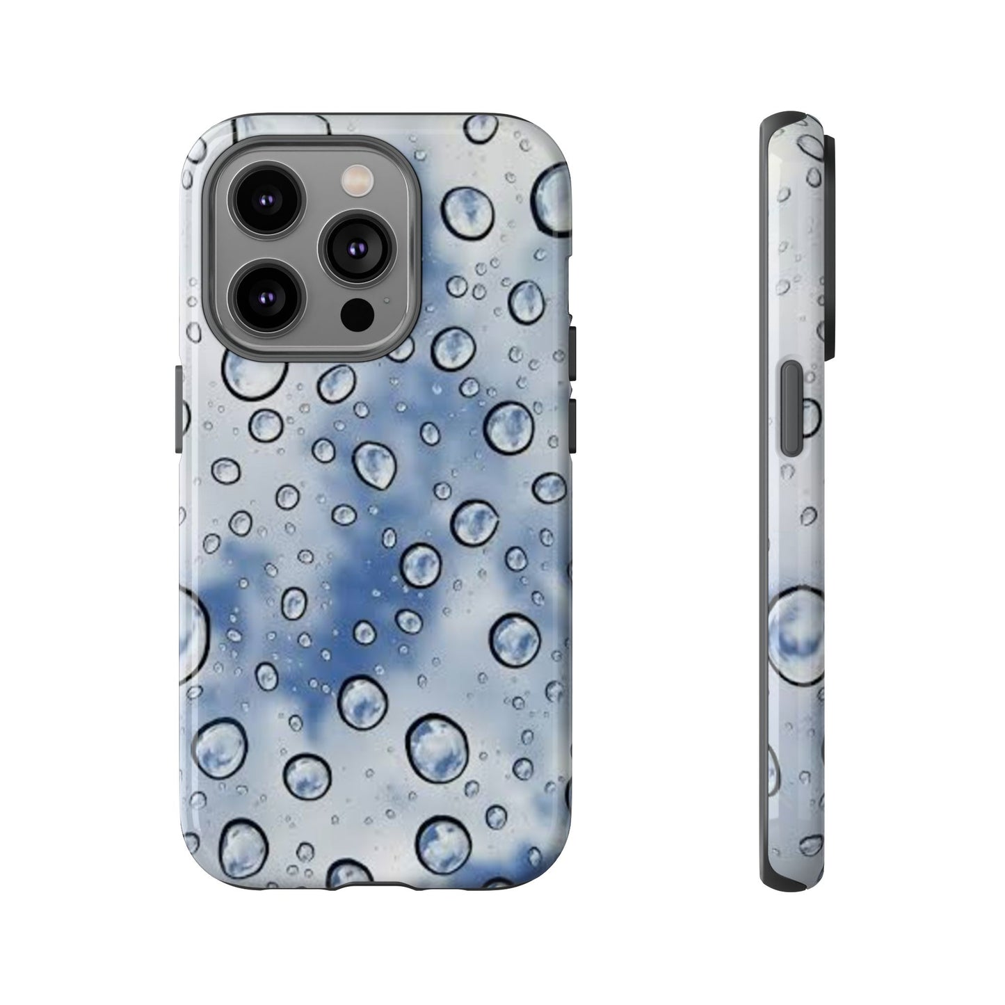 Blue Water Droplet Phone Case, Tough Cases for Protection, Stylish Cellphone Cover, Unique Gifts for Her, Durable and Trendy