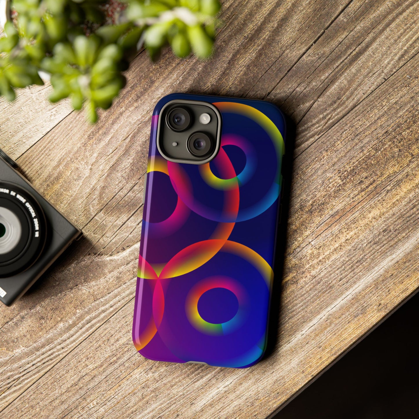 Colorful Phone Case with Abstract Designs, Tough Cases for Your Phone, Unique Phone Accessories, Gift for Tech Lovers, Vibrant Cell [...]