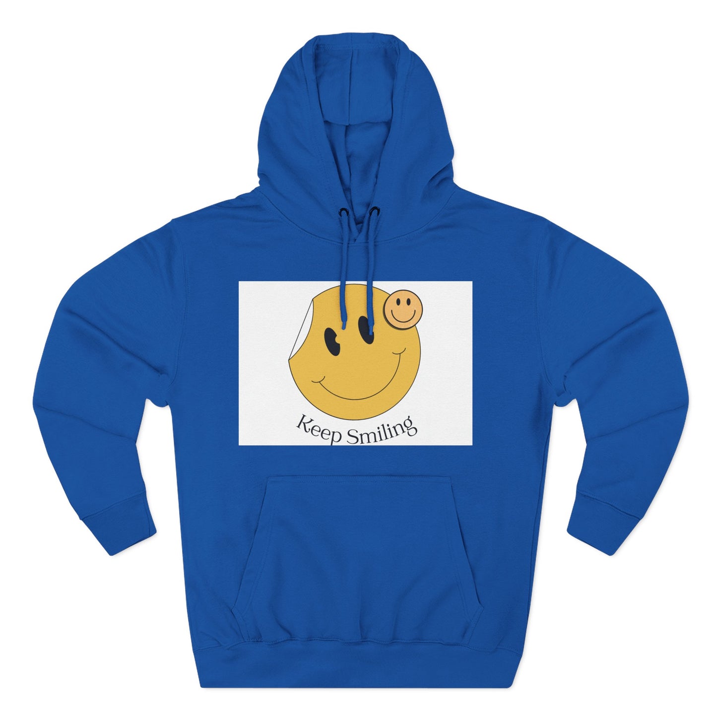 Happy Vibes Fleece Hoodie, Cozy Gift, Keep Smiling Hoodie, Casual Wear, Trendy Sweatshirt, Unisex Fashion