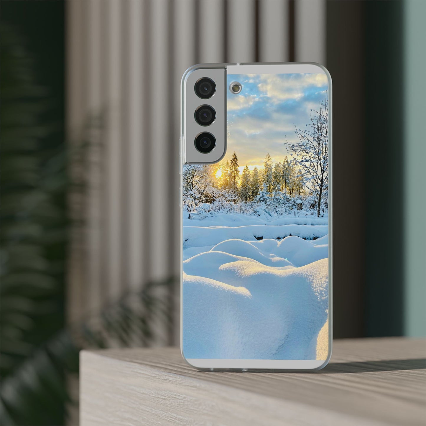 Winter Landscape Flexi Cases, Nature Phone Cover, Scenic Case, Holiday Gift, Seasonal Accessory, Outdoor Lover's Item