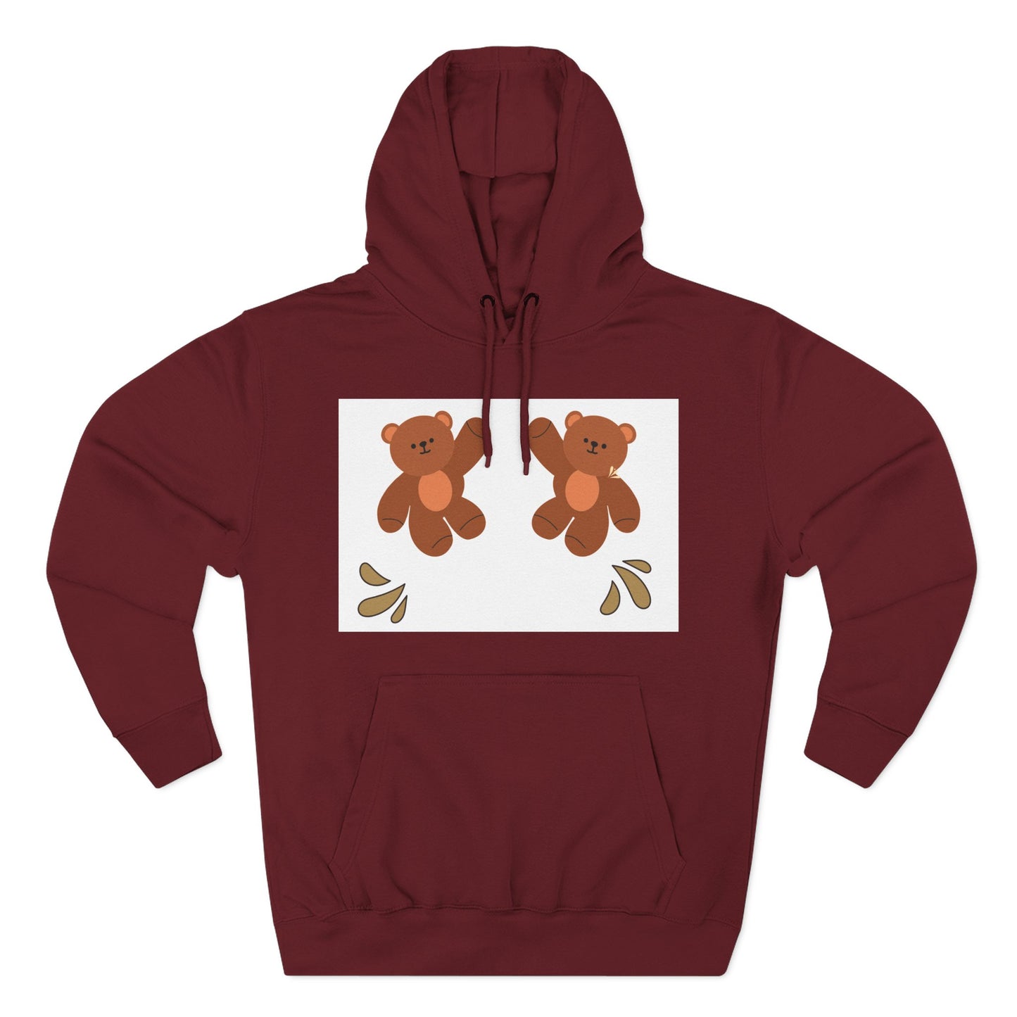 Cute Bear Fleece Hoodie | Cozy Unisex Fashion, Playful Sweatshirt, Perfect Gift, Casual Wear, Everyday Comfort, Holiday Style