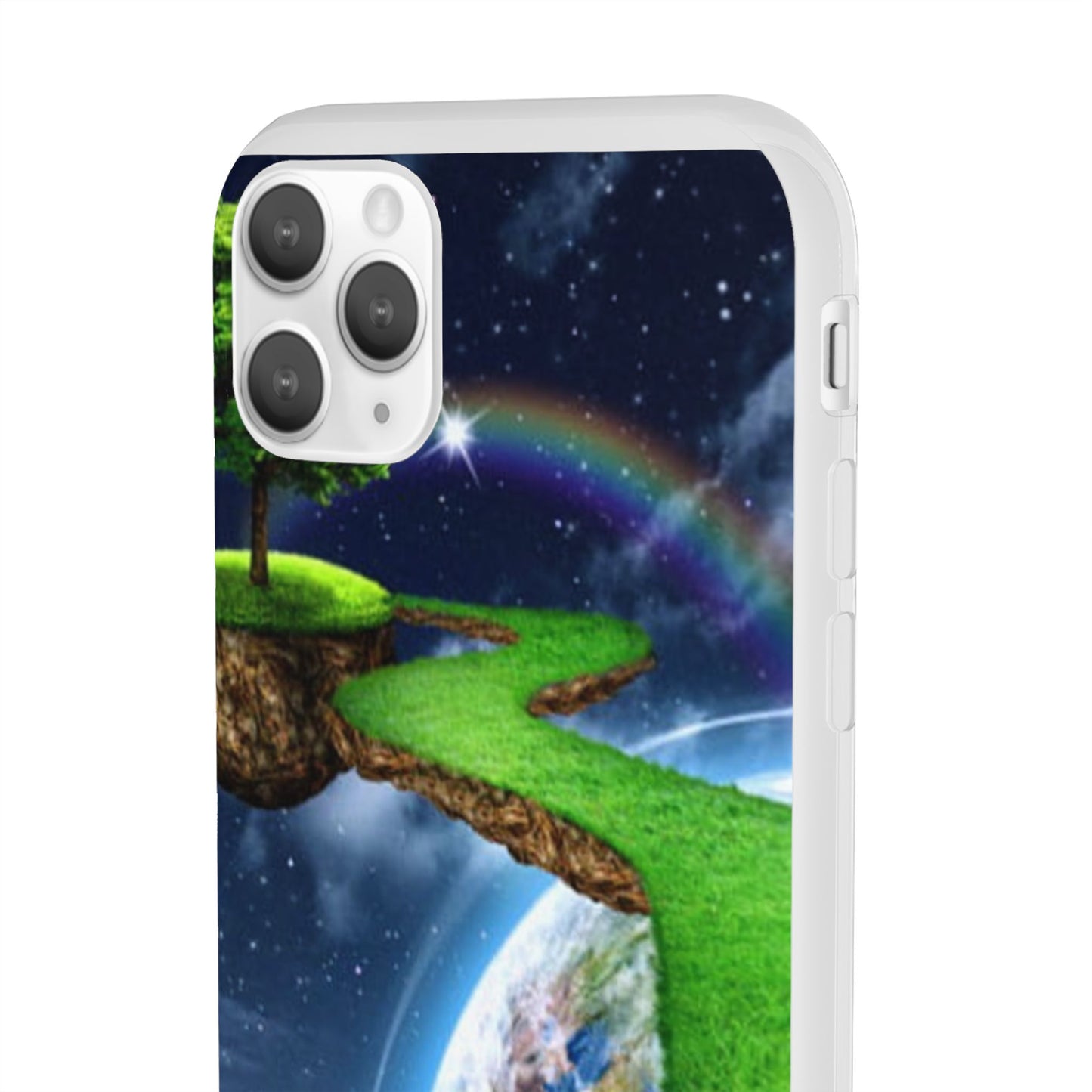 Dreamy Landscape Phone Case, Eco-Friendly Cell Phone Cover, Nature Inspired Gift, Aesthetic Mobile Case, Vibrant Rainbow Design
