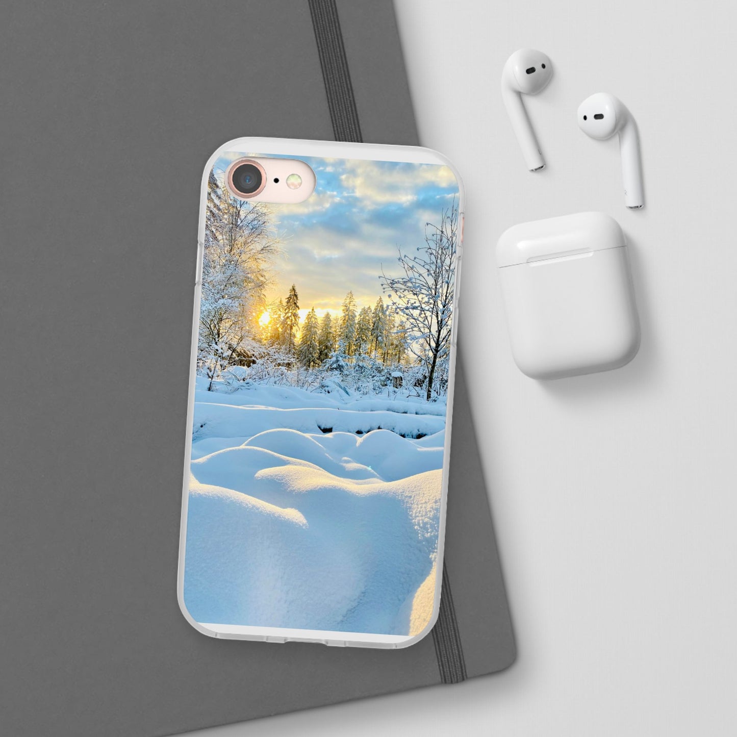 Winter Landscape Flexi Cases, Nature Phone Cover, Scenic Case, Holiday Gift, Seasonal Accessory, Outdoor Lover's Item