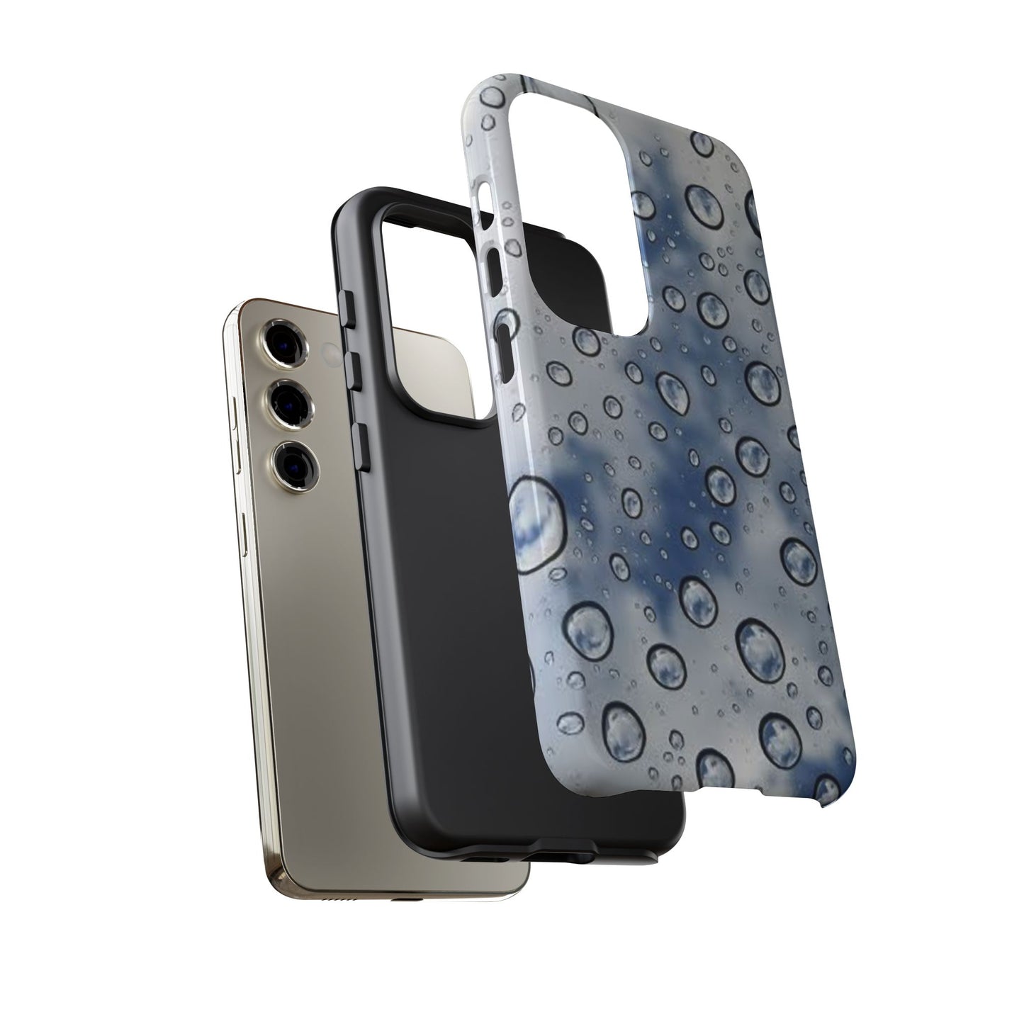 Blue Water Droplet Phone Case, Tough Cases for Protection, Stylish Cellphone Cover, Unique Gifts for Her, Durable and Trendy