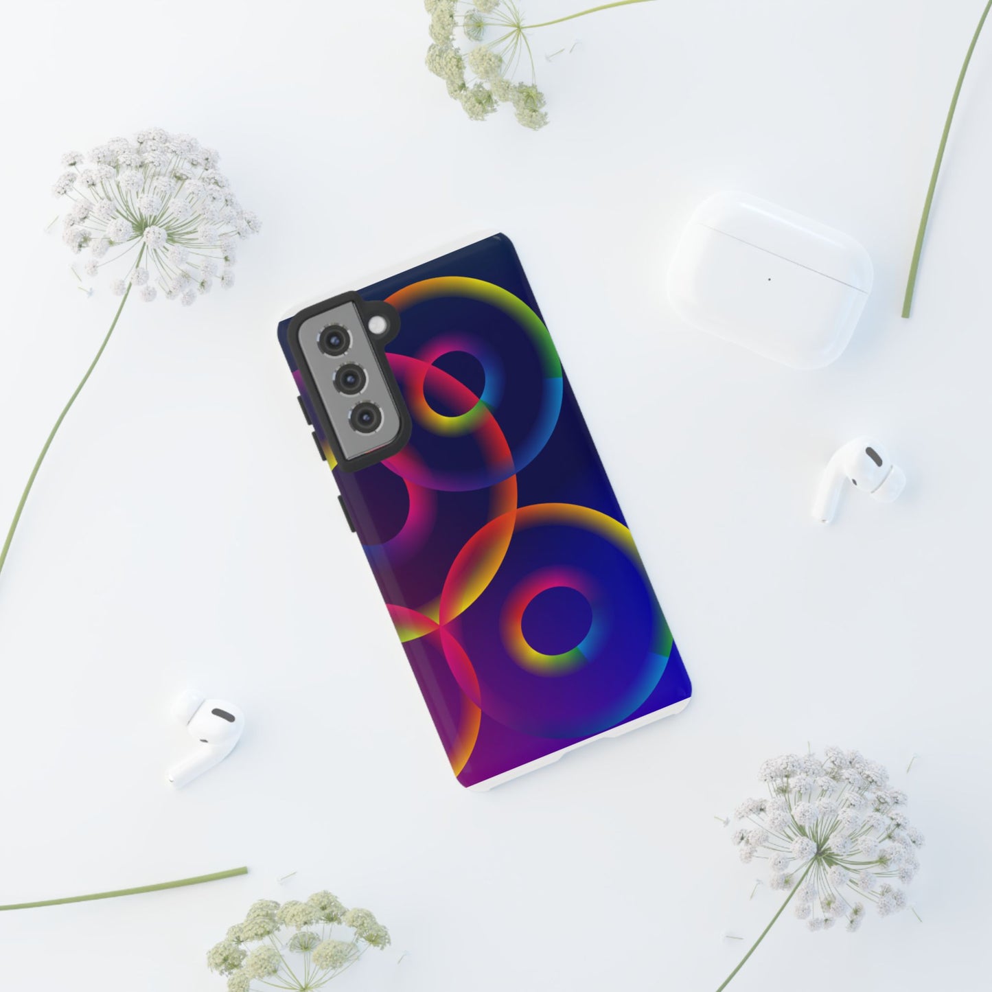 Colorful Phone Case with Abstract Designs, Tough Cases for Your Phone, Unique Phone Accessories, Gift for Tech Lovers, Vibrant Cell [...]