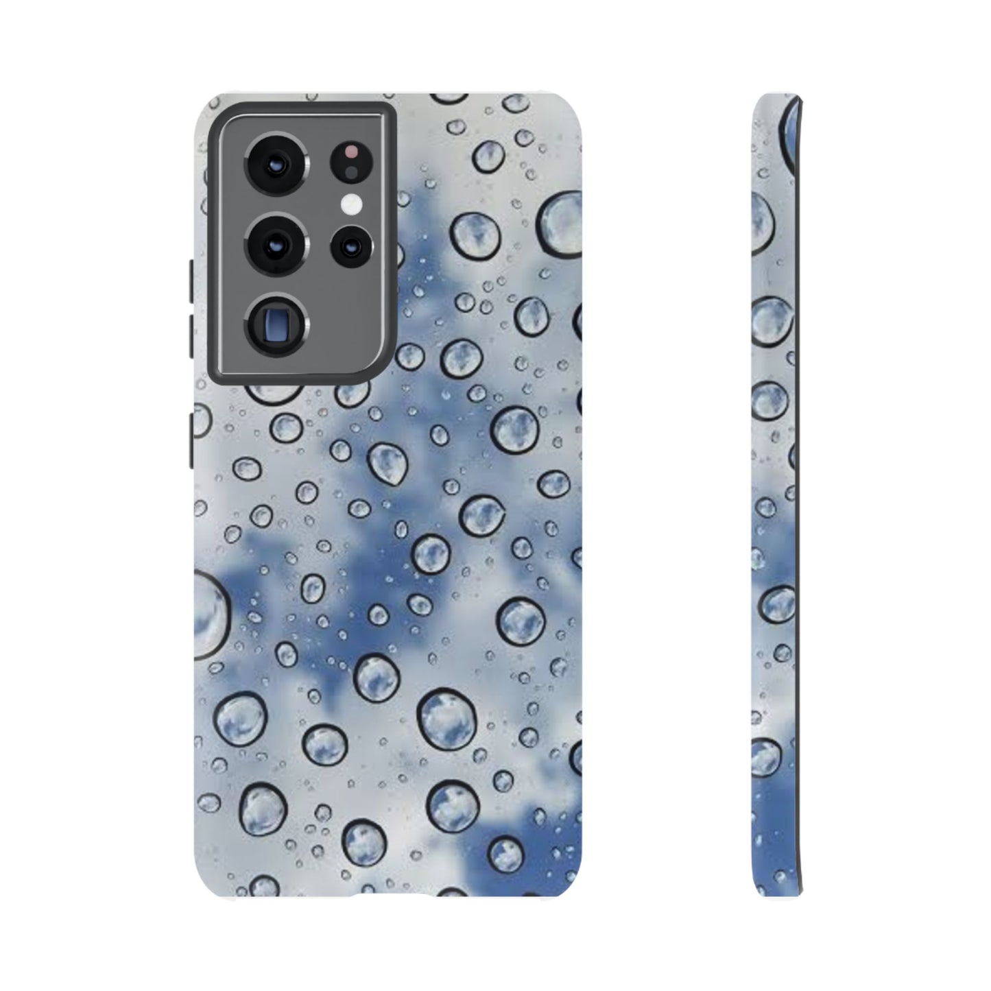 Blue Water Droplet Phone Case, Tough Cases for Protection, Stylish Cellphone Cover, Unique Gifts for Her, Durable and Trendy