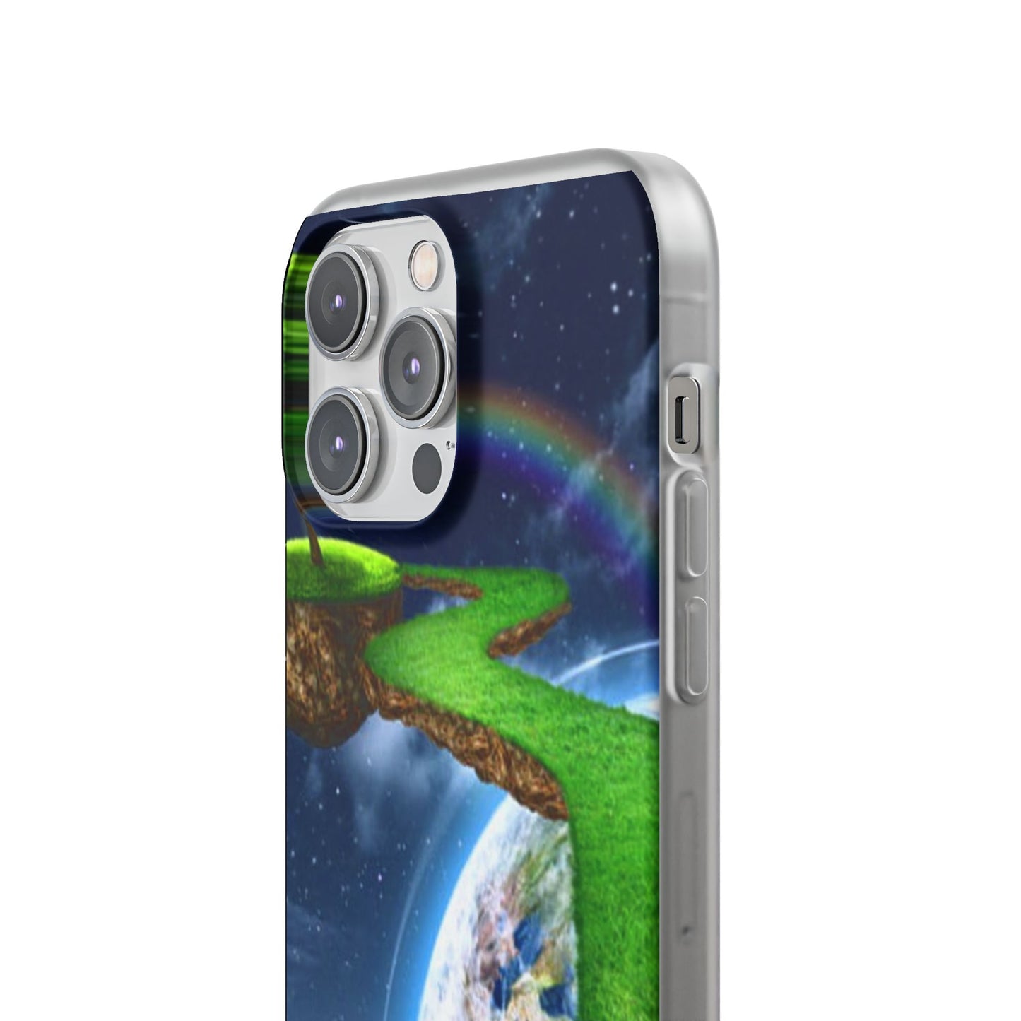 Dreamy Landscape Phone Case, Eco-Friendly Cell Phone Cover, Nature Inspired Gift, Aesthetic Mobile Case, Vibrant Rainbow Design