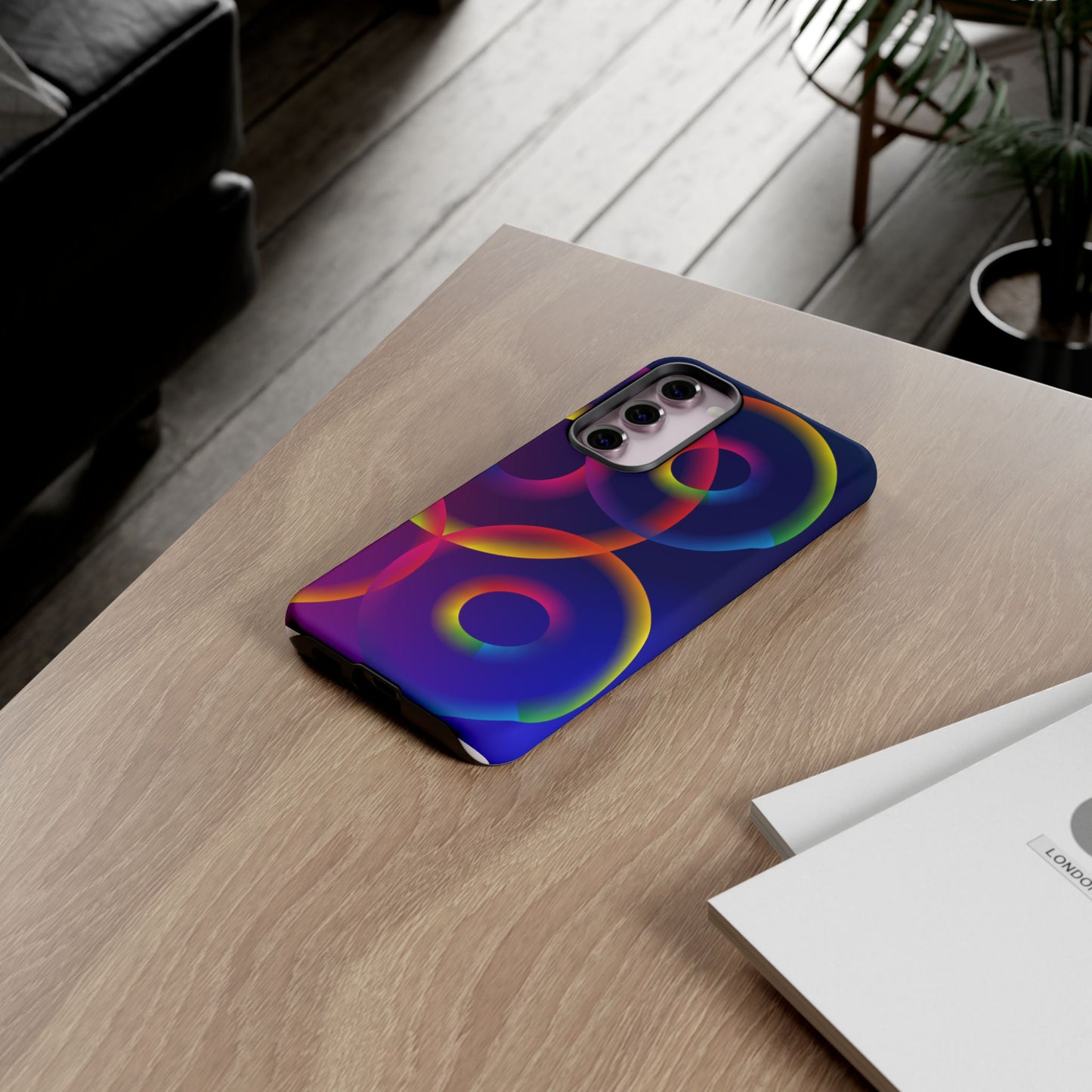 Colorful Phone Case with Abstract Designs, Tough Cases for Your Phone, Unique Phone Accessories, Gift for Tech Lovers, Vibrant Cell [...]