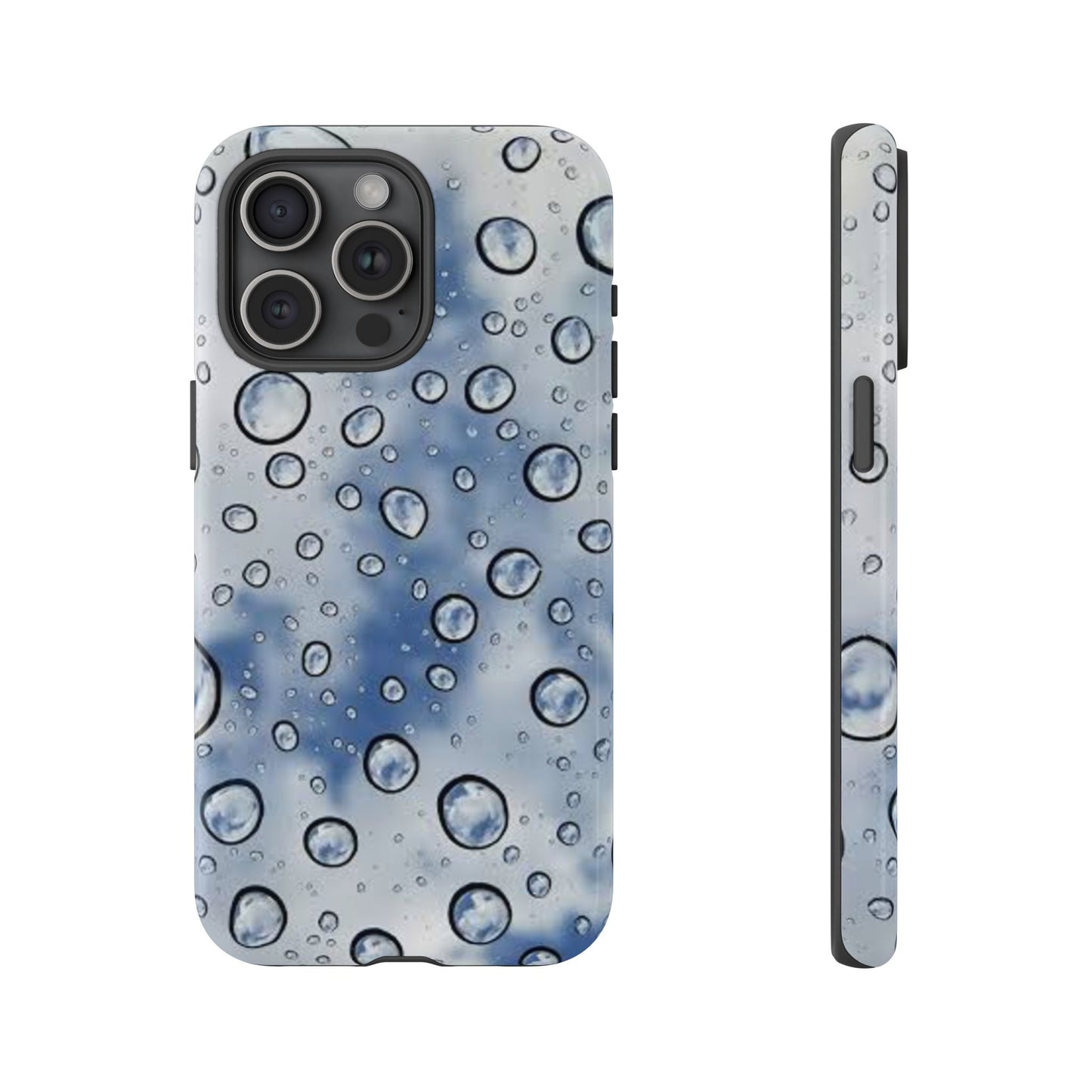 Blue Water Droplet Phone Case, Tough Cases for Protection, Stylish Cellphone Cover, Unique Gifts for Her, Durable and Trendy