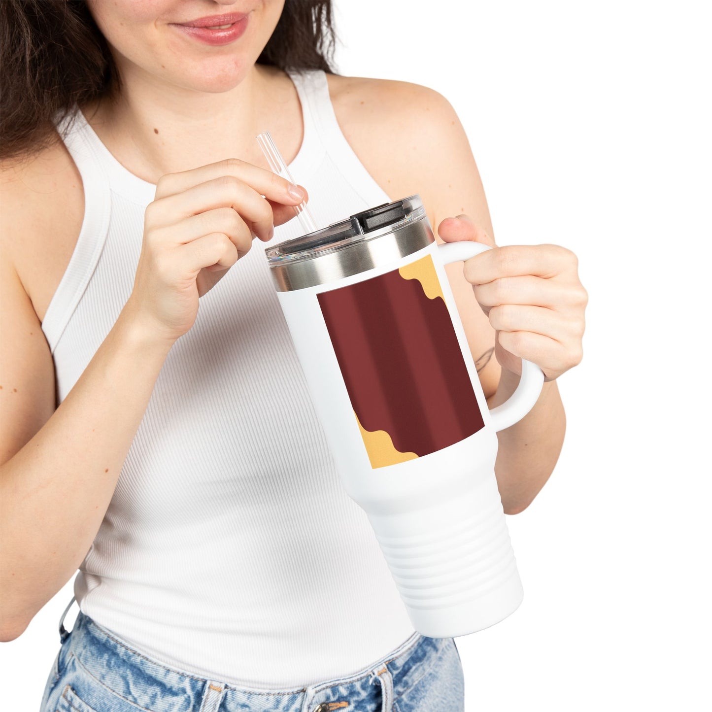 Chic Insulated Travel Mug for Coffee Lovers, Reusable Coffee Cup, Perfect for Travel, Work or Home, Eco-friendly Drinkware