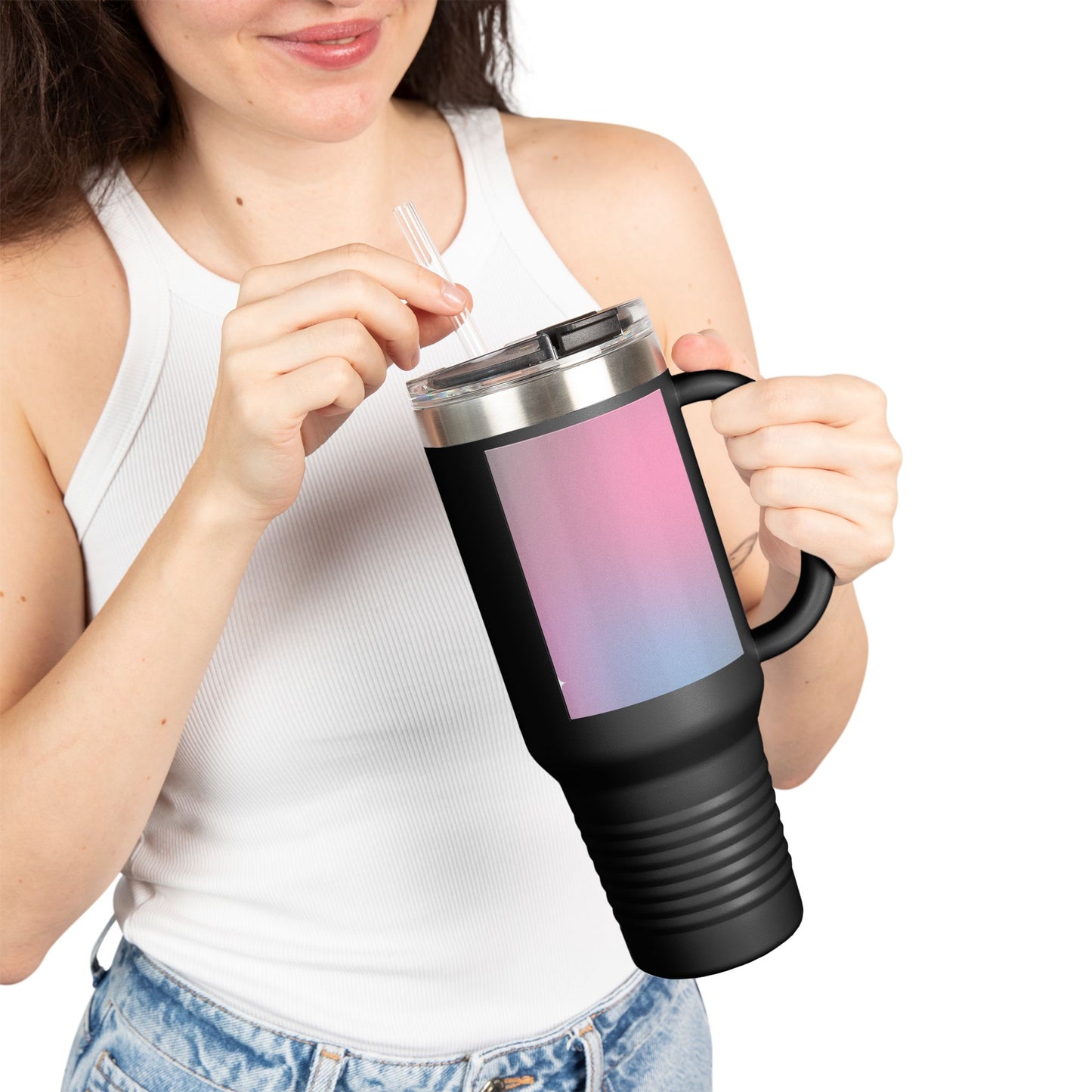 Vibrant Insulated Travel Mug for On-the-Go, 40oz Coffee Tumbler, Unique Color Gradient, Perfect for Road Trips, Gifts for Travelers, [...]