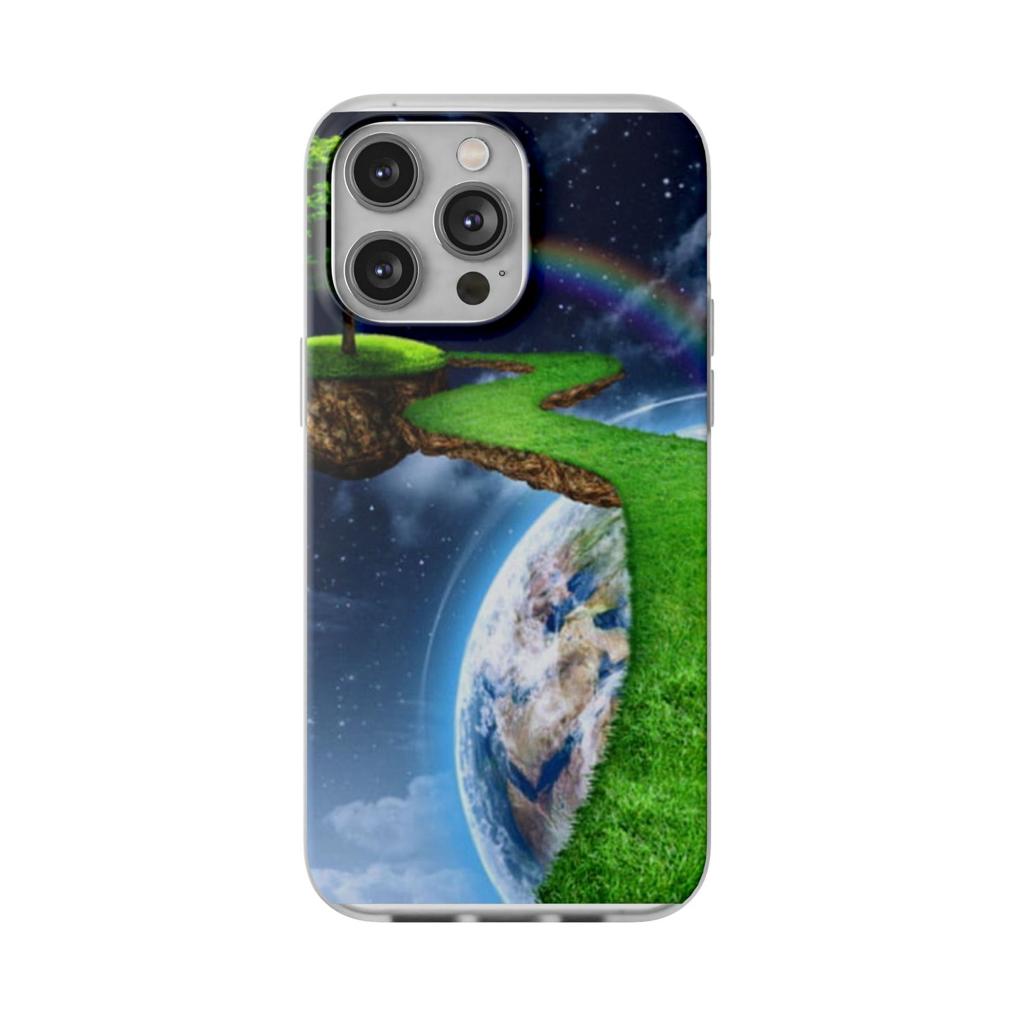 Dreamy Landscape Phone Case, Eco-Friendly Cell Phone Cover, Nature Inspired Gift, Aesthetic Mobile Case, Vibrant Rainbow Design