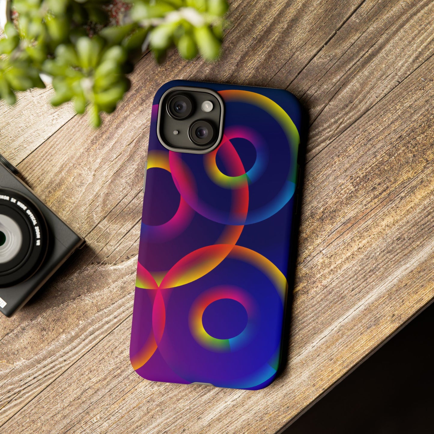 Colorful Phone Case with Abstract Designs, Tough Cases for Your Phone, Unique Phone Accessories, Gift for Tech Lovers, Vibrant Cell [...]