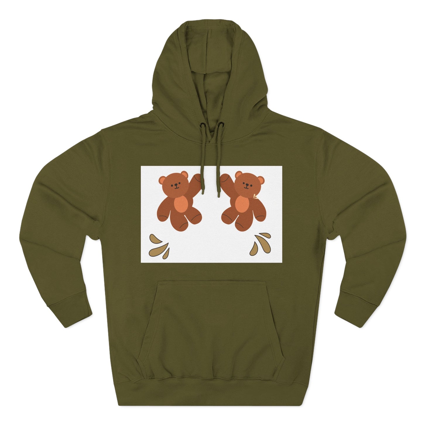 Cute Bear Fleece Hoodie | Cozy Unisex Fashion, Playful Sweatshirt, Perfect Gift, Casual Wear, Everyday Comfort, Holiday Style