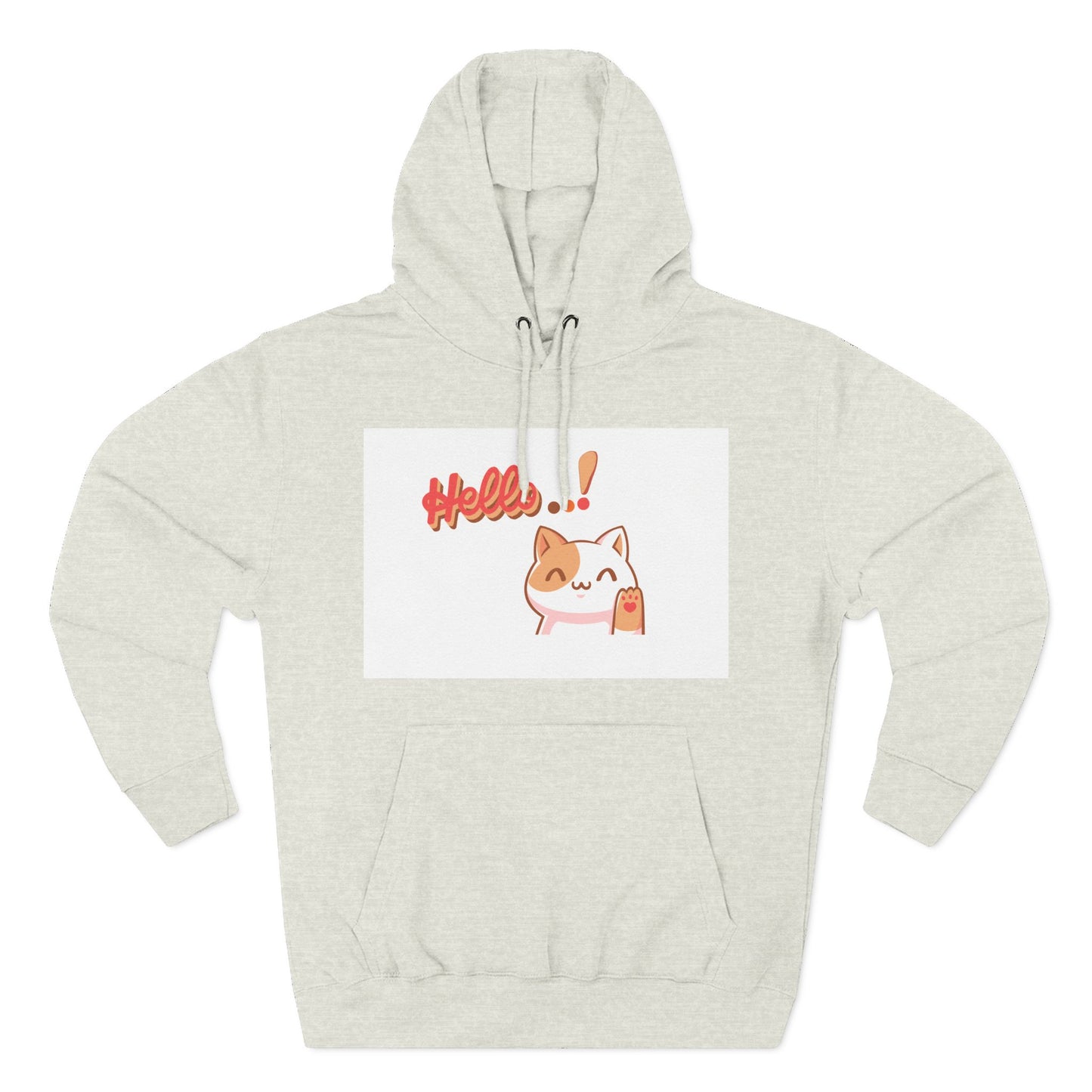 Cute Cat Hoodie with Motivational Design - Perfect Gift for Cat Lovers, Cozy Fleece Hoodie for Any Occasion, Stylish Streetwear