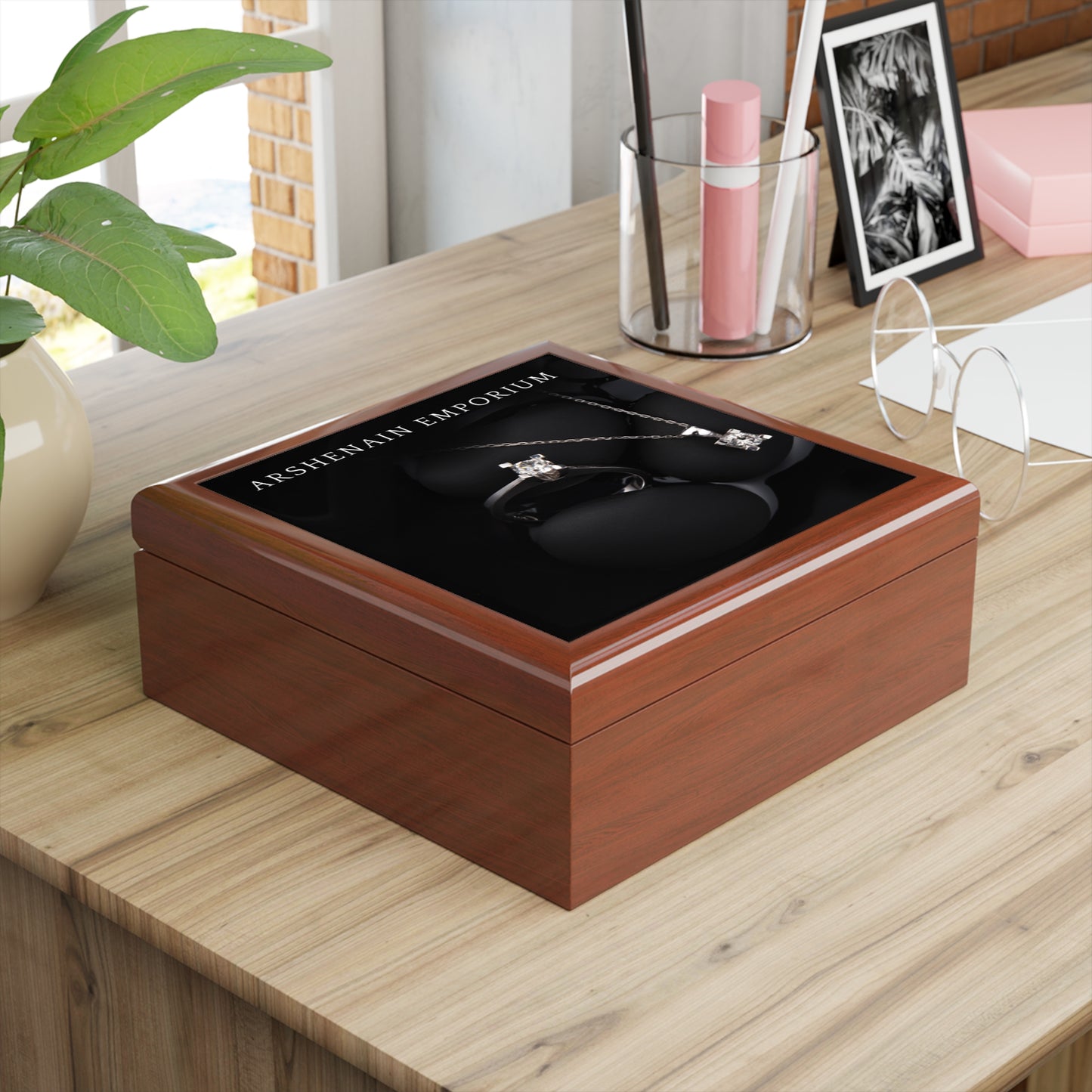 Elegant Black Jewelry Box for Rings, Necklaces, Keepsakes, Gift for Her, Bridal Jewelry Storage, Unique Home Decor