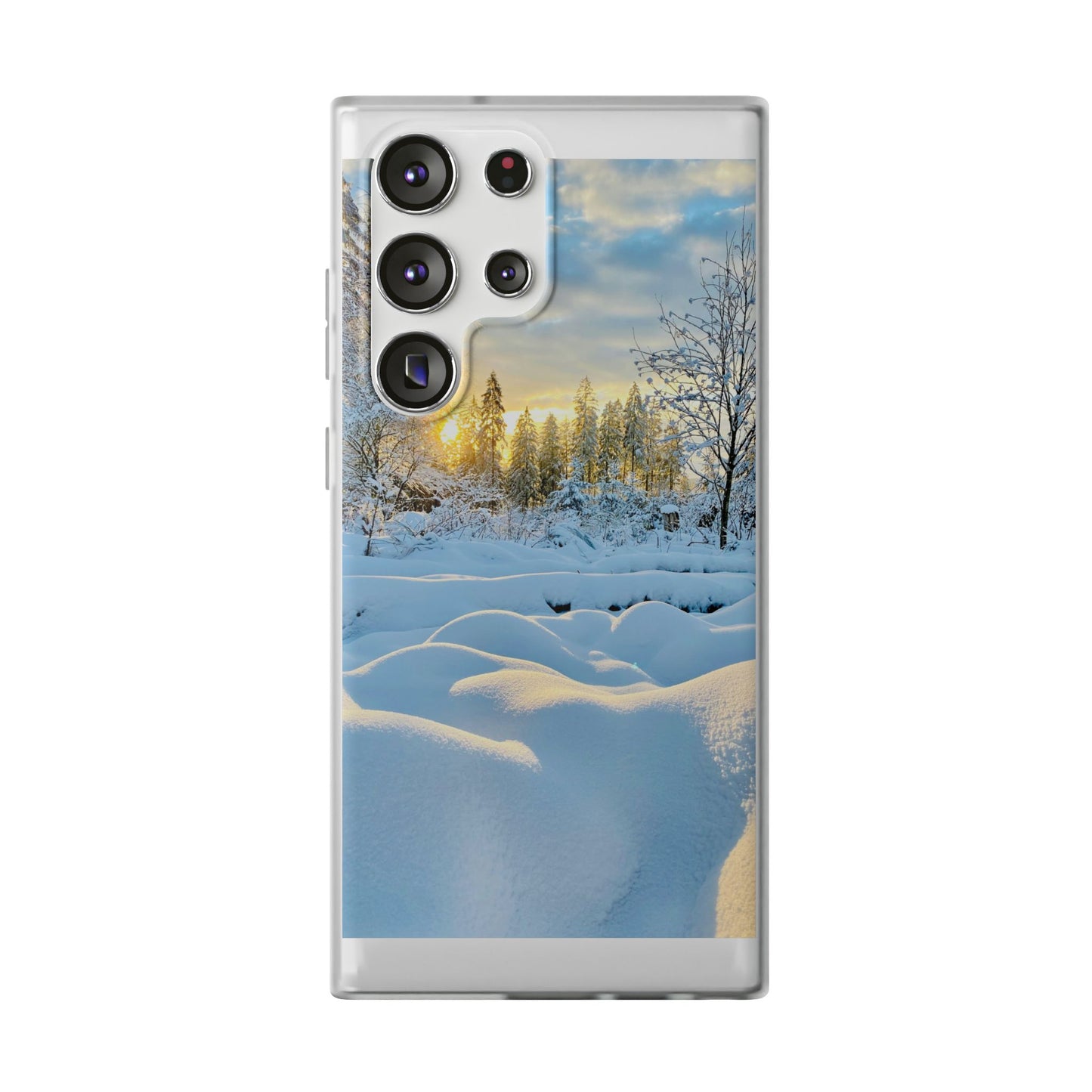 Winter Landscape Flexi Cases, Nature Phone Cover, Scenic Case, Holiday Gift, Seasonal Accessory, Outdoor Lover's Item