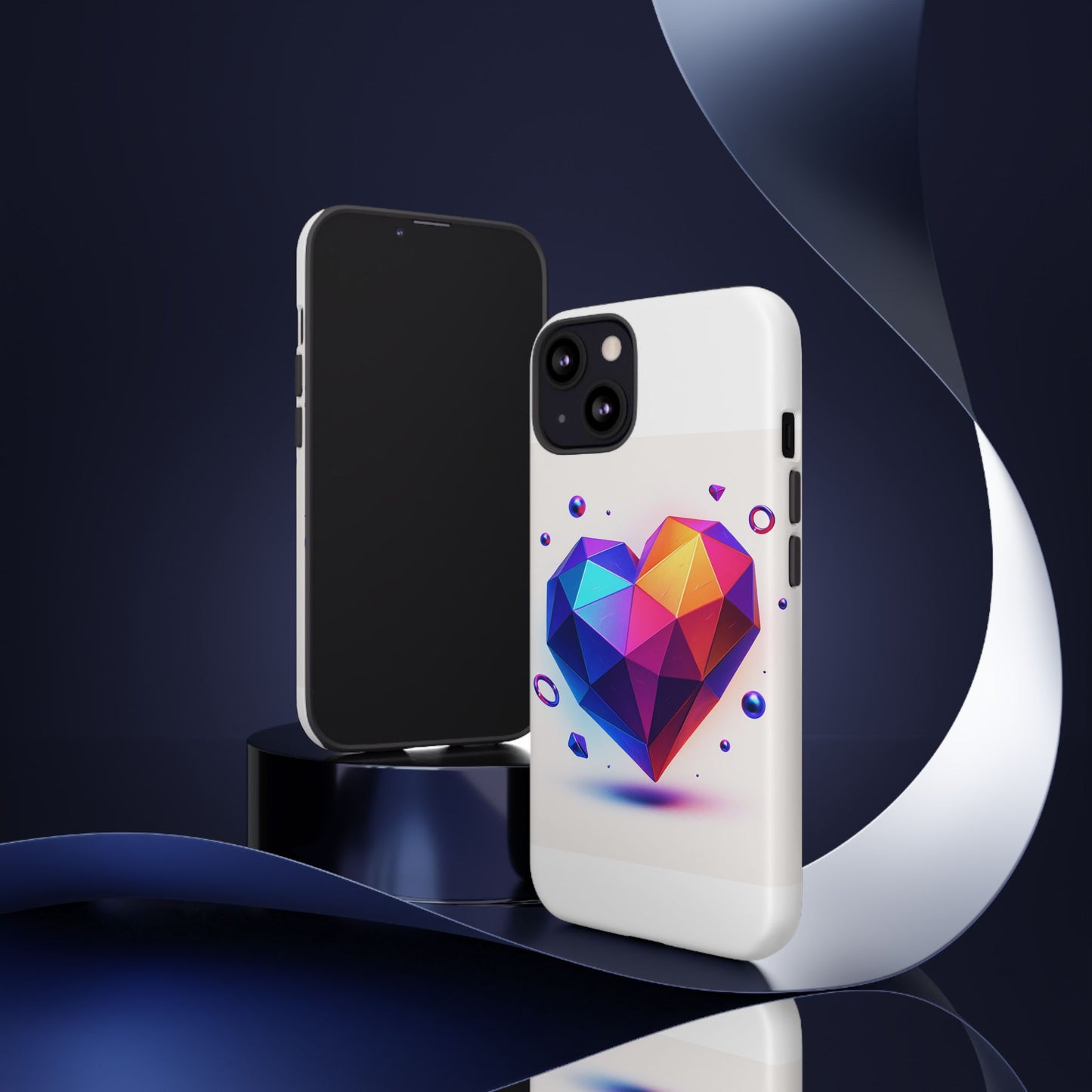 Vibrant Heart Phone Case, Tough Cases, Colorful Phone Cover, Unique Protector, Gift for Her, Cute Accessory