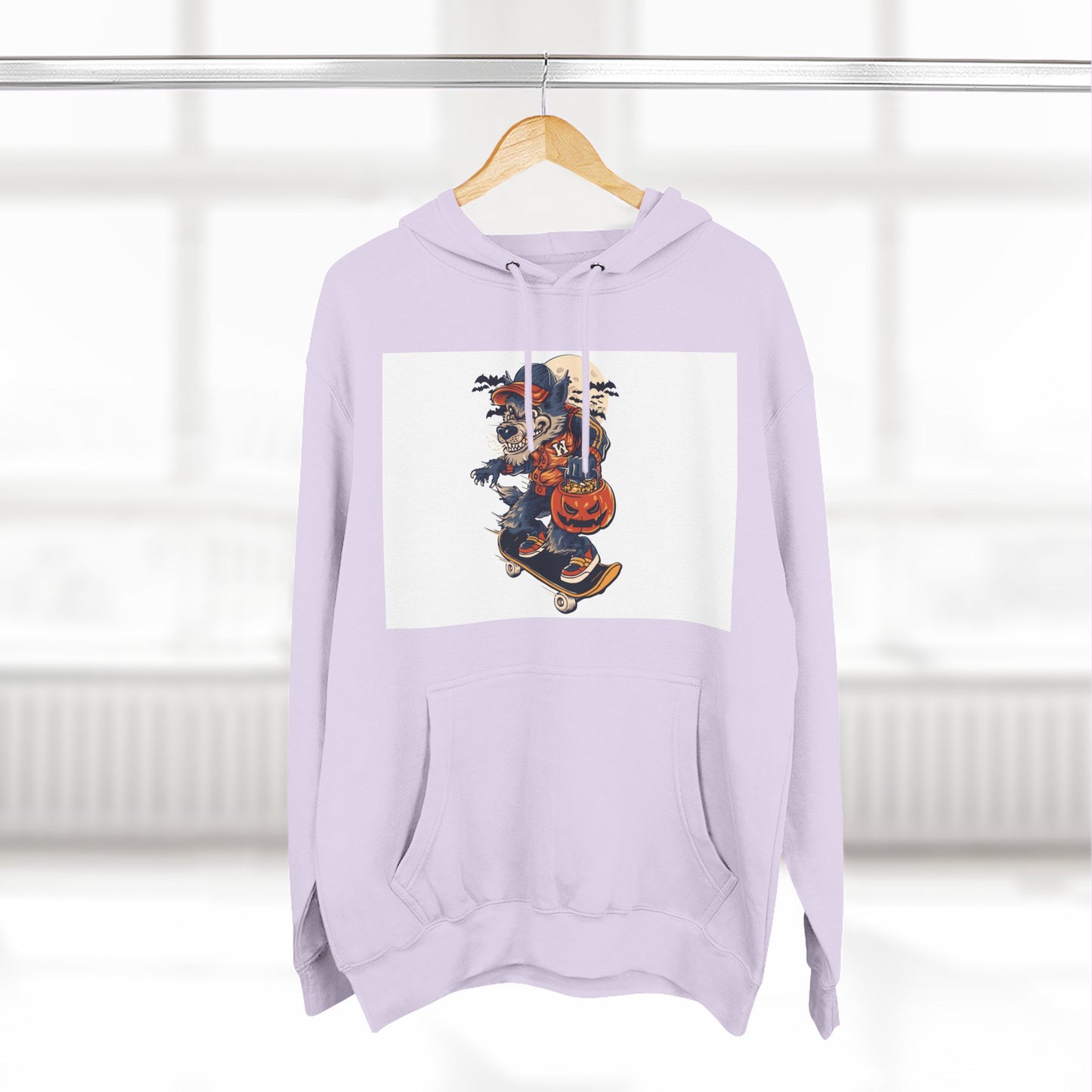 Fleece Hoodie with Halloween Design, Cozy Sweatshirt, Fall Fashion, Gift for Her, Casual Layering