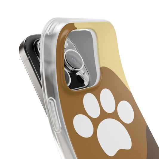Pet Lover's Flexi Case, Cute Dog Paw Phone Cover, Animal Lover Gift, Dog Mom Accessory, Unique Pet Design Case