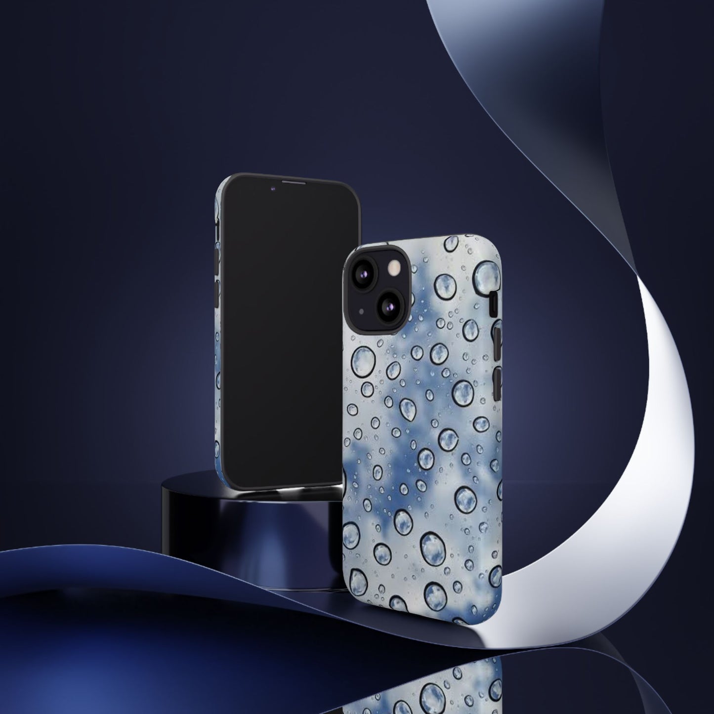 Blue Water Droplet Phone Case, Tough Cases for Protection, Stylish Cellphone Cover, Unique Gifts for Her, Durable and Trendy