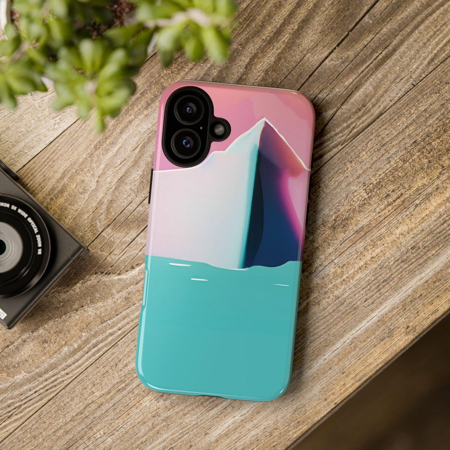 Trendy Phone Case - Abstract Iceberg Design, Phone Cover, Gift for Her, Unique Tech Accessory, Cool Aesthetic