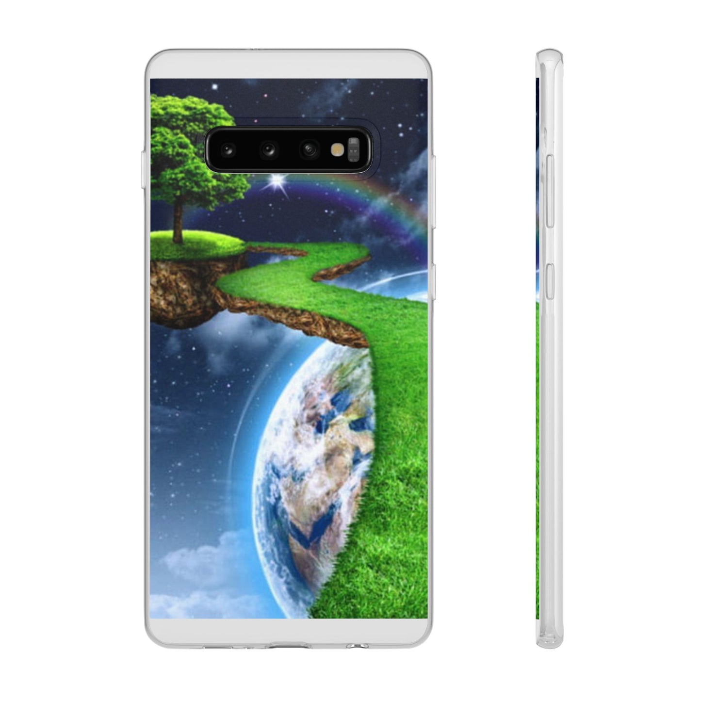 Dreamy Landscape Phone Case, Eco-Friendly Cell Phone Cover, Nature Inspired Gift, Aesthetic Mobile Case, Vibrant Rainbow Design