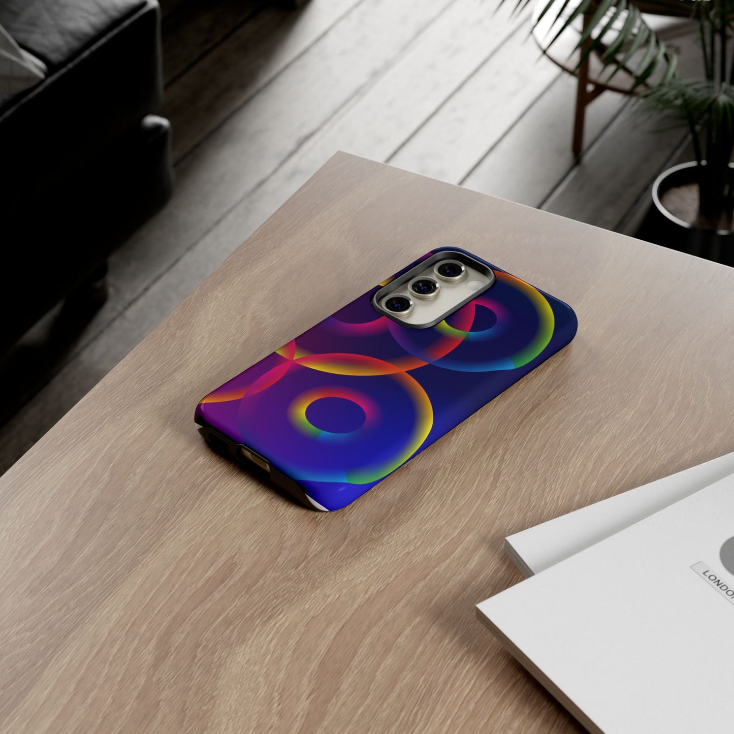 Colorful Phone Case with Abstract Designs, Tough Cases for Your Phone, Unique Phone Accessories, Gift for Tech Lovers, Vibrant Cell [...]