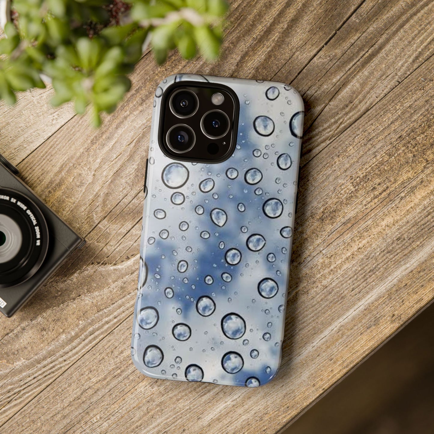 Blue Water Droplet Phone Case, Tough Cases for Protection, Stylish Cellphone Cover, Unique Gifts for Her, Durable and Trendy