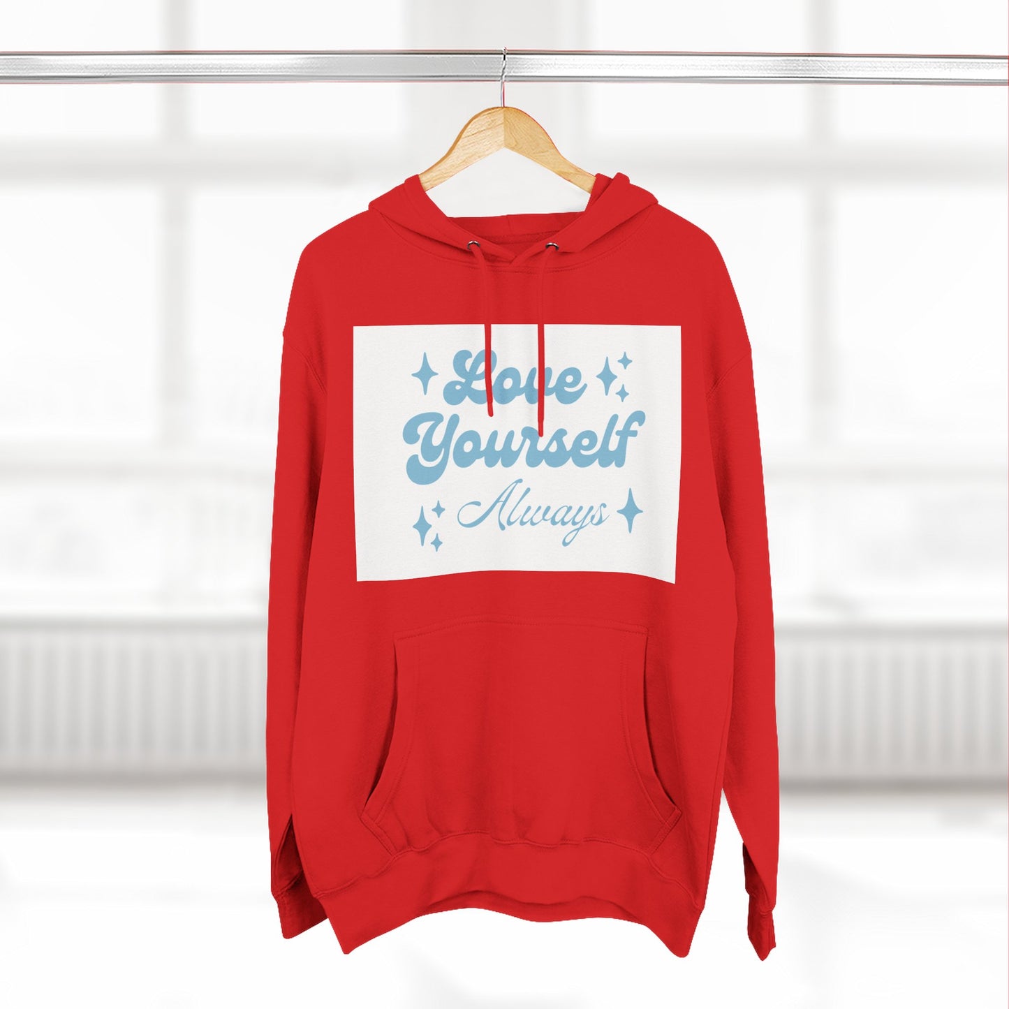 Love Yourself Fleece Hoodie | Cozy Self-Care Sweatshirt | Inspirational Apparel | Motivational Gift | Positive Vibes Hoodie