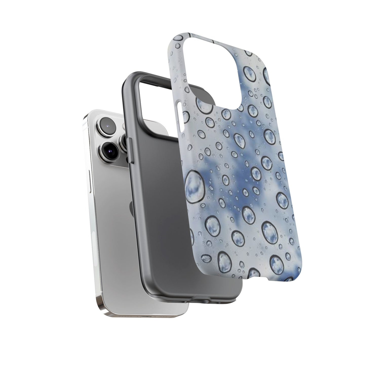 Blue Water Droplet Phone Case, Tough Cases for Protection, Stylish Cellphone Cover, Unique Gifts for Her, Durable and Trendy